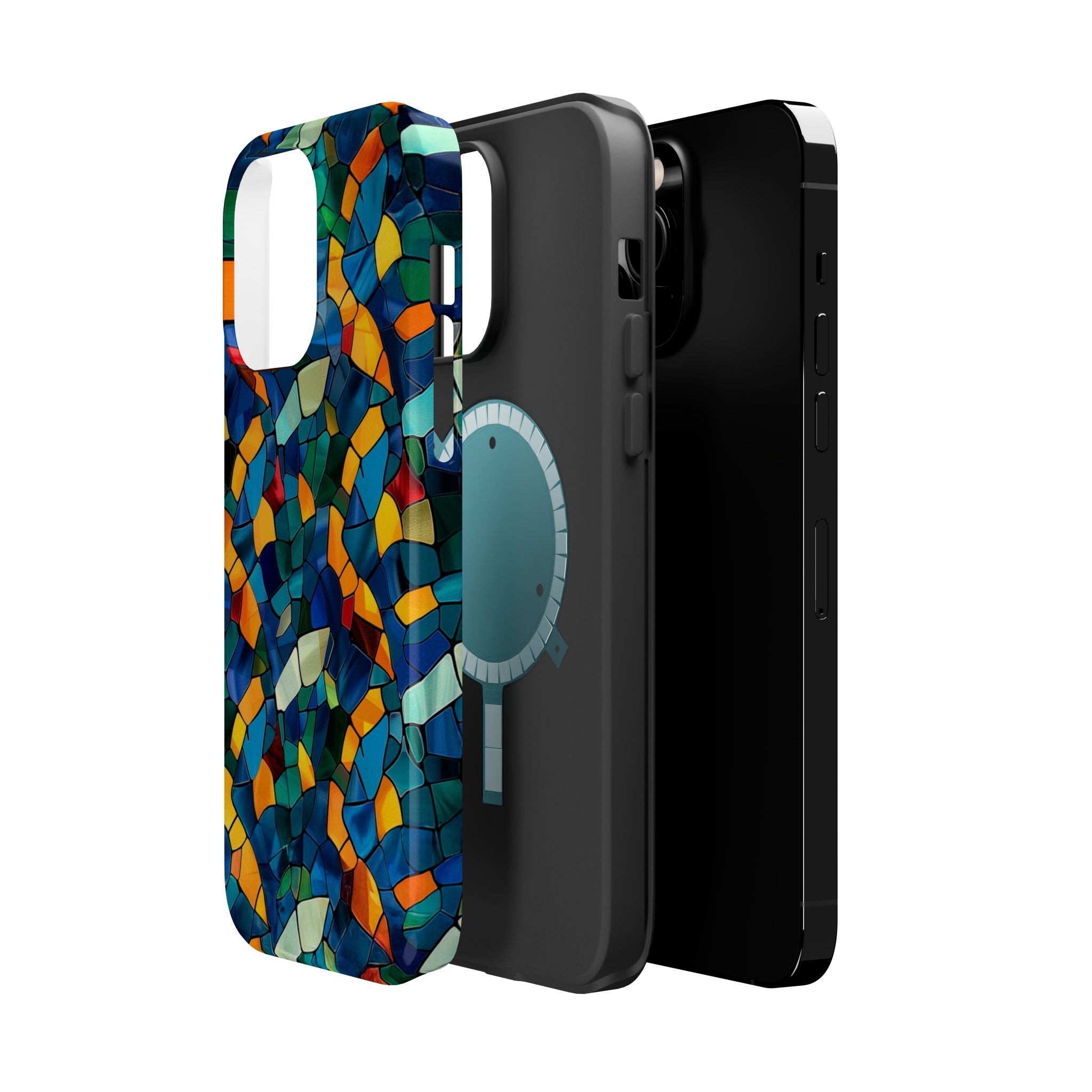 Stained Glass Mosaic Magnetic Impact Phone Case — Durable Protective Cover