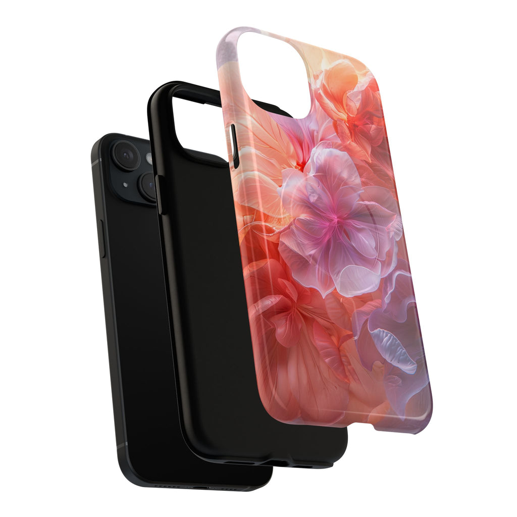 Floral Dream Tough Magnetic Phone Case — Pink Peach Petal Design