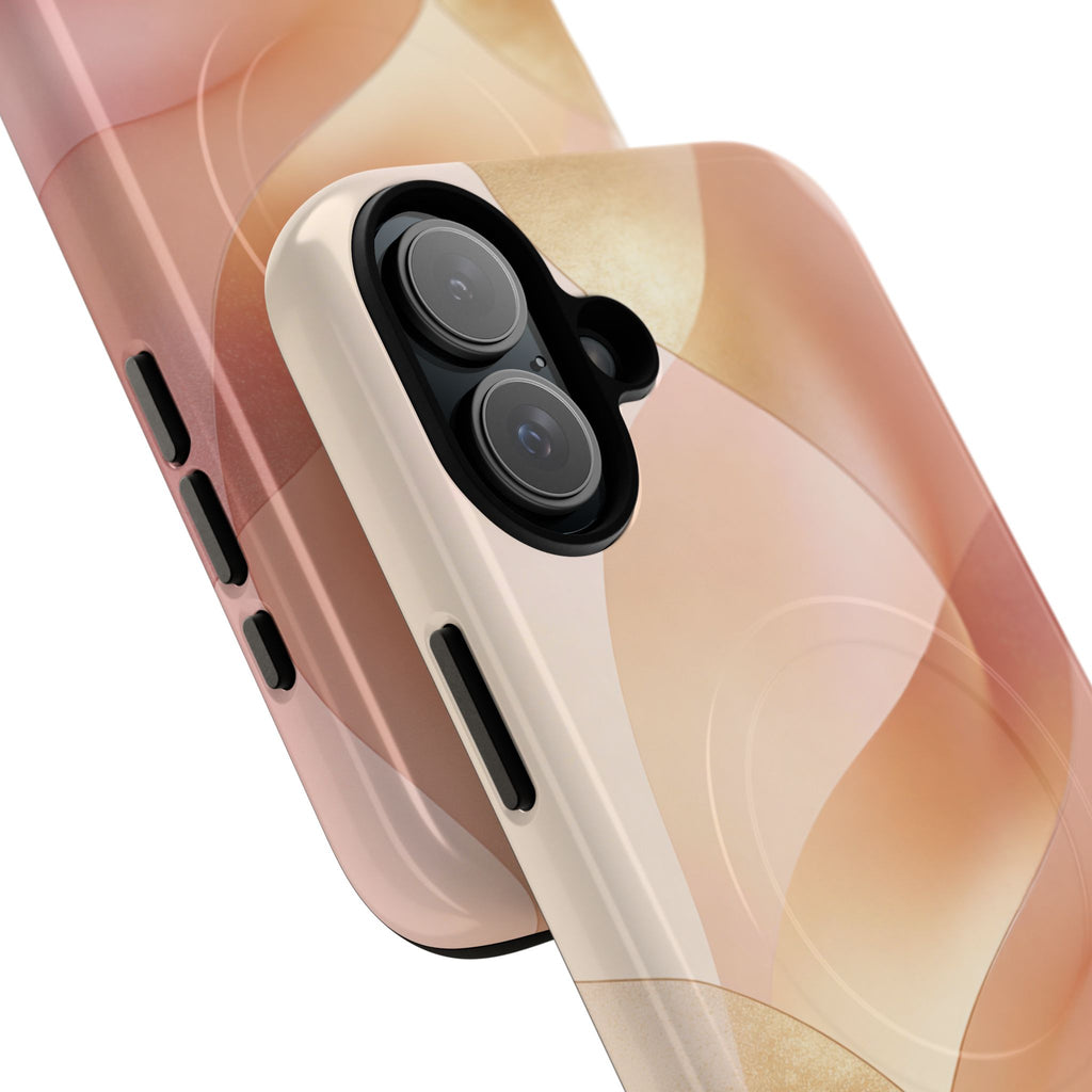 Magnetic Tough Phone Case — Abstract Peach Wave Armor