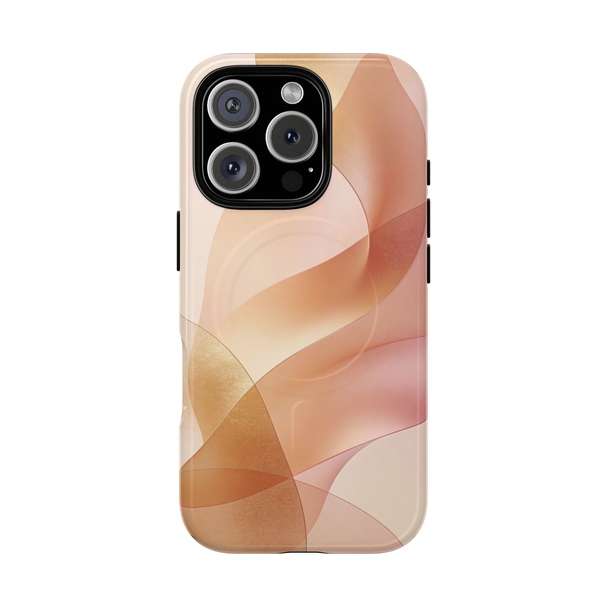 Magnetic Tough Phone Case — Abstract Peach Wave Armor