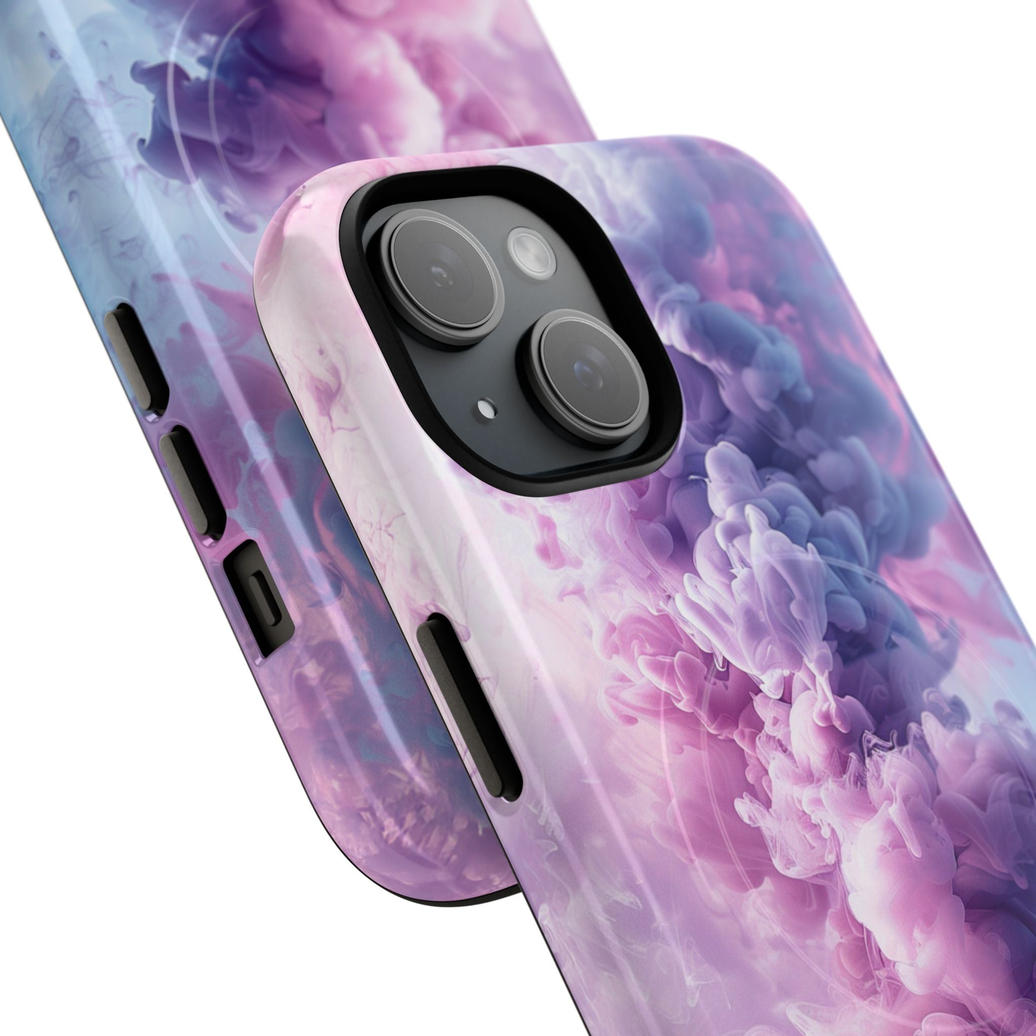 Magnetic Tough Phone Case — Pink & Purple Cloud Smoke Design