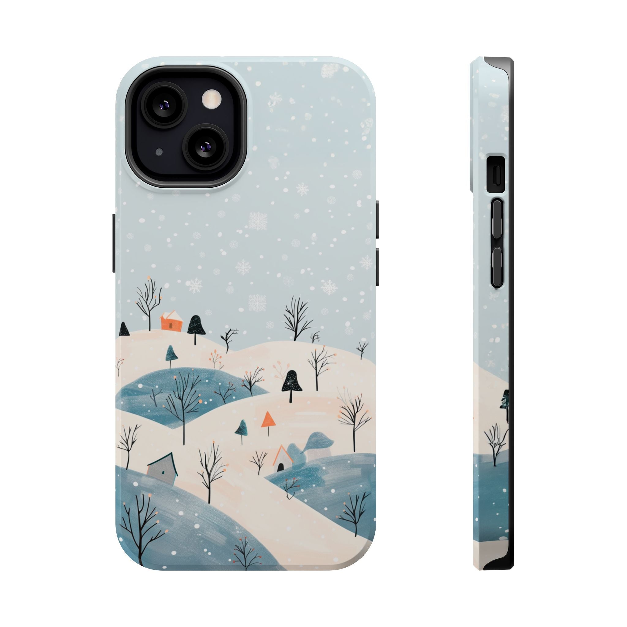 Winter Snowy Hills Magnetic Impact Phone Case — Cute Scenic Landscape iPhone Cover