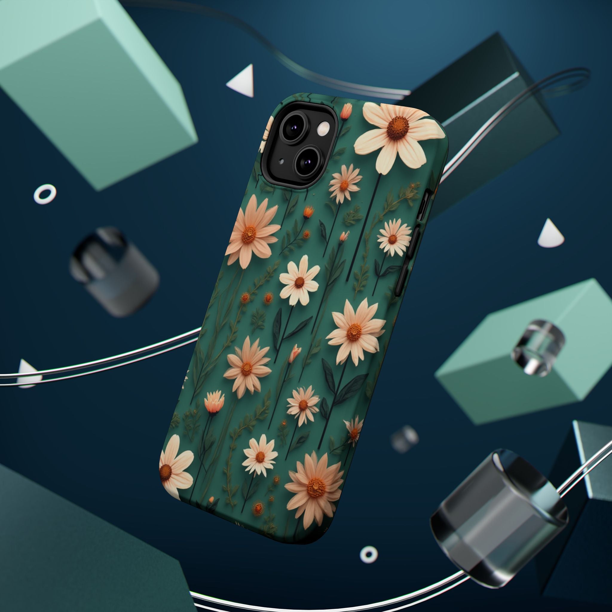 Floral Daisy Magnetic Impact-Resistant Phone Case