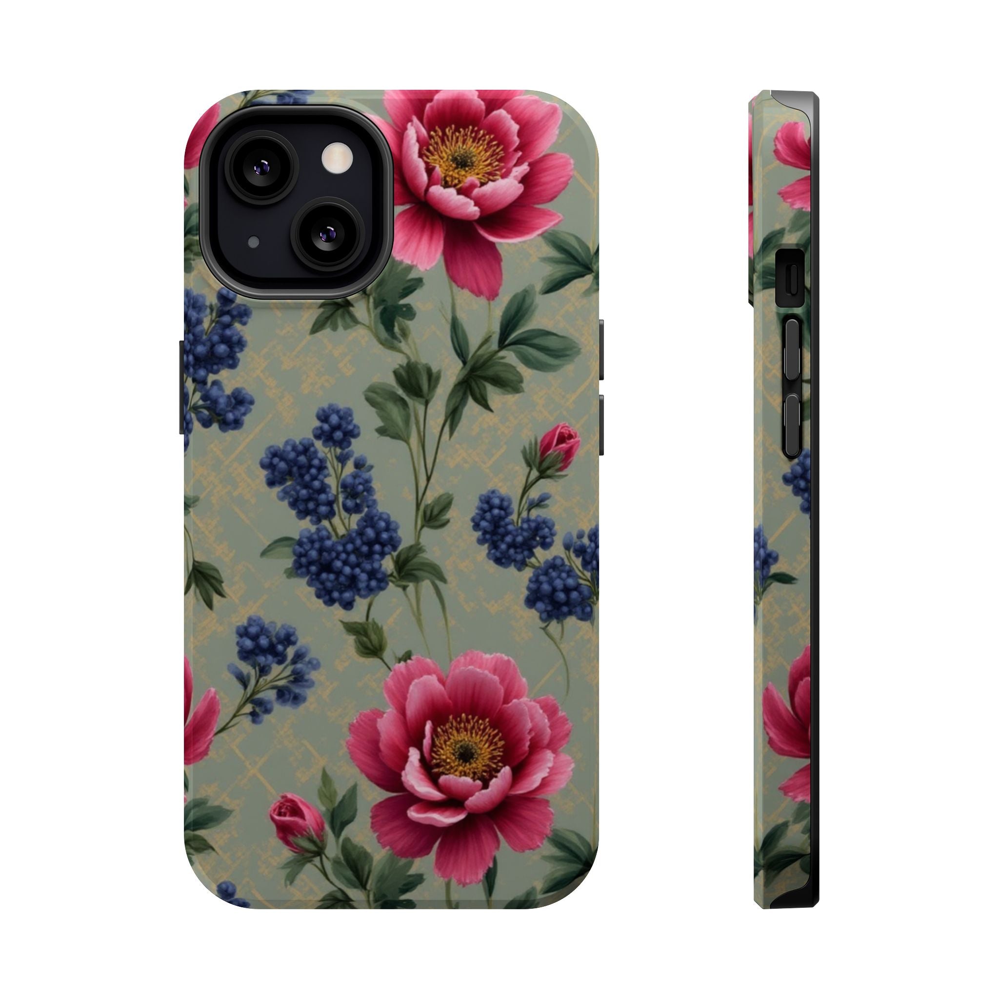 Floral Vintage Magnetic Impact-Resistant Phone Case
