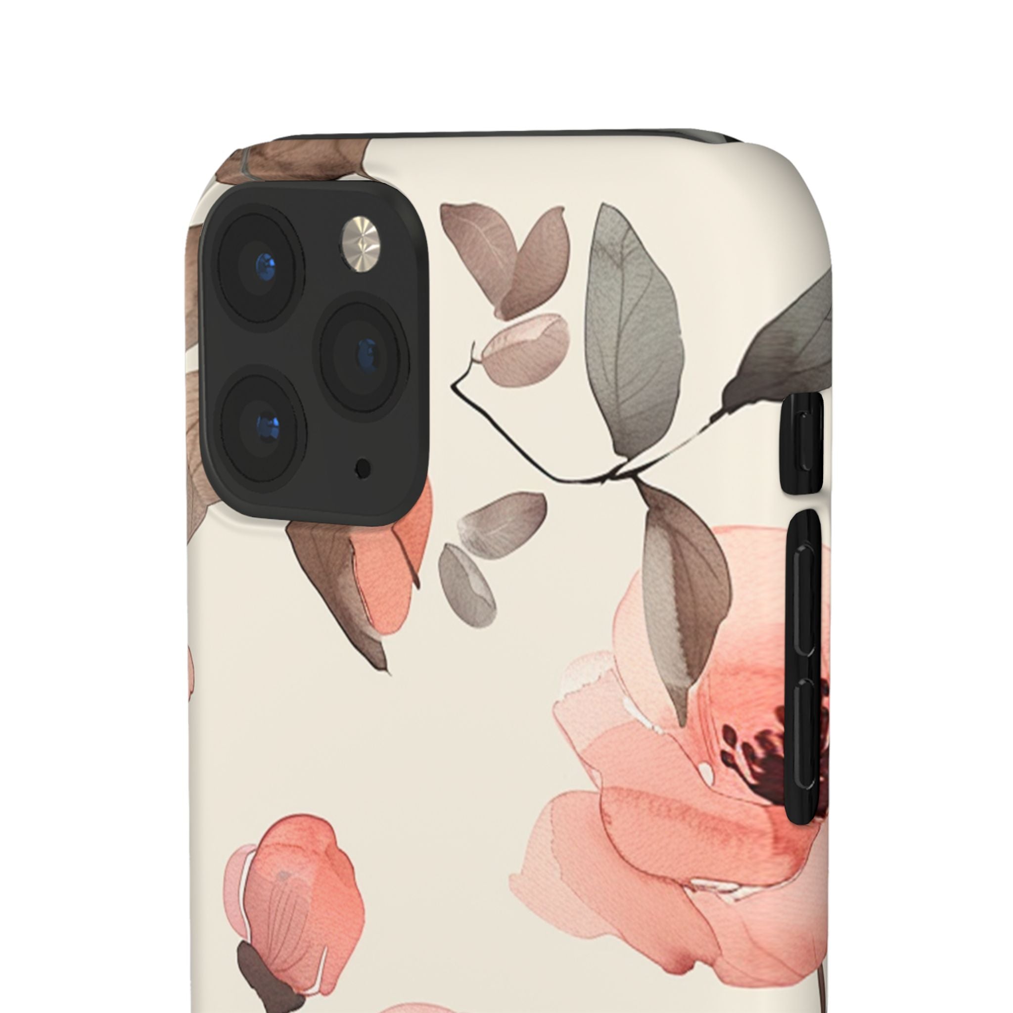 Floral Snap Phone Case — Blush Watercolor Poppies
