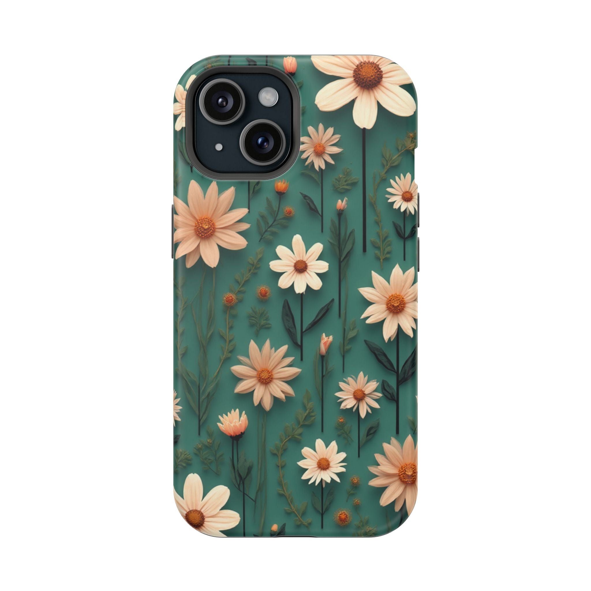 Floral Daisy Magnetic Impact-Resistant Phone Case