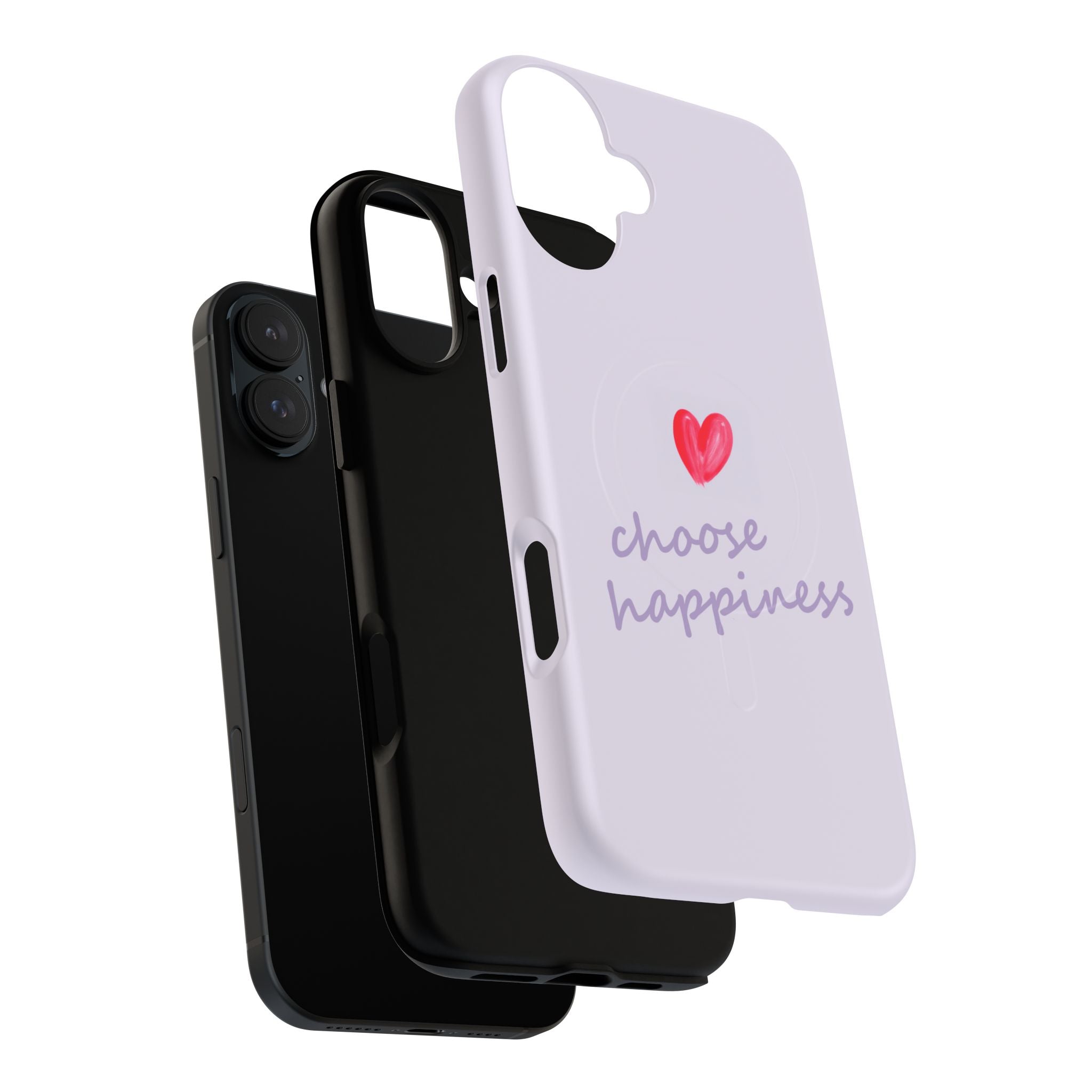 Tough Magnetic Case — "Choose Happiness" Heart Phone Cover