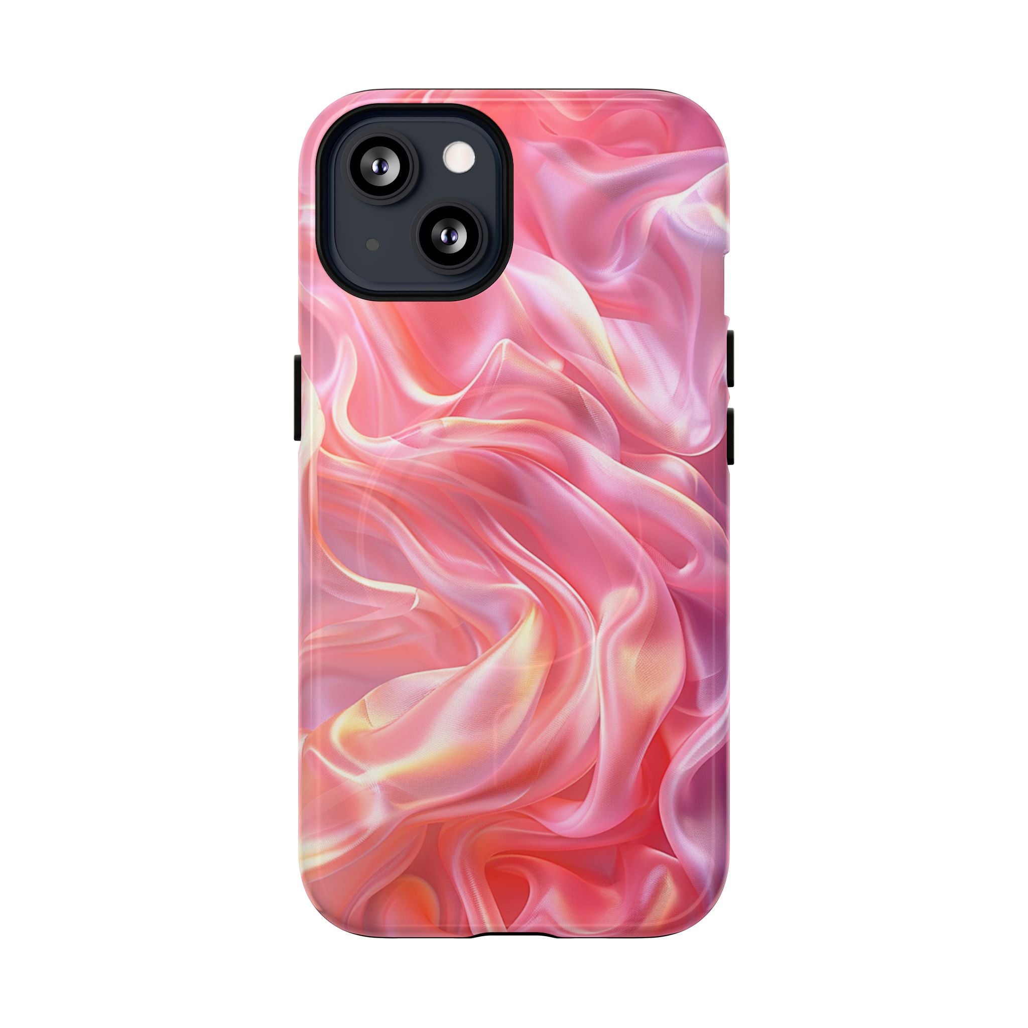 Pink Swirl Tough Magnetic Phone Case — Protective Magnetic iPhone Cover with Iridescent Marble Design
