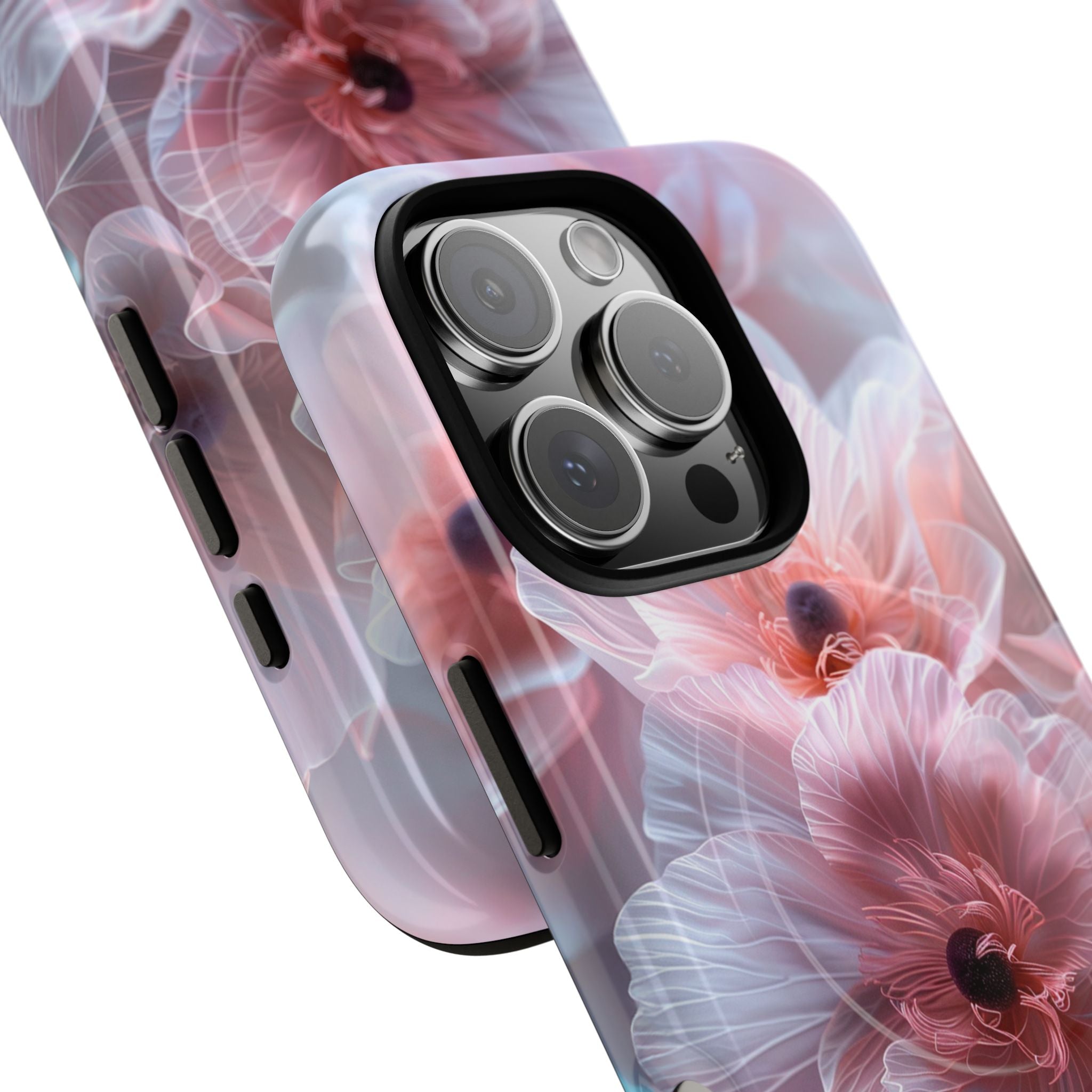Floral Dream Tough Magnetic Phone Case — Pink Soft Petal Design