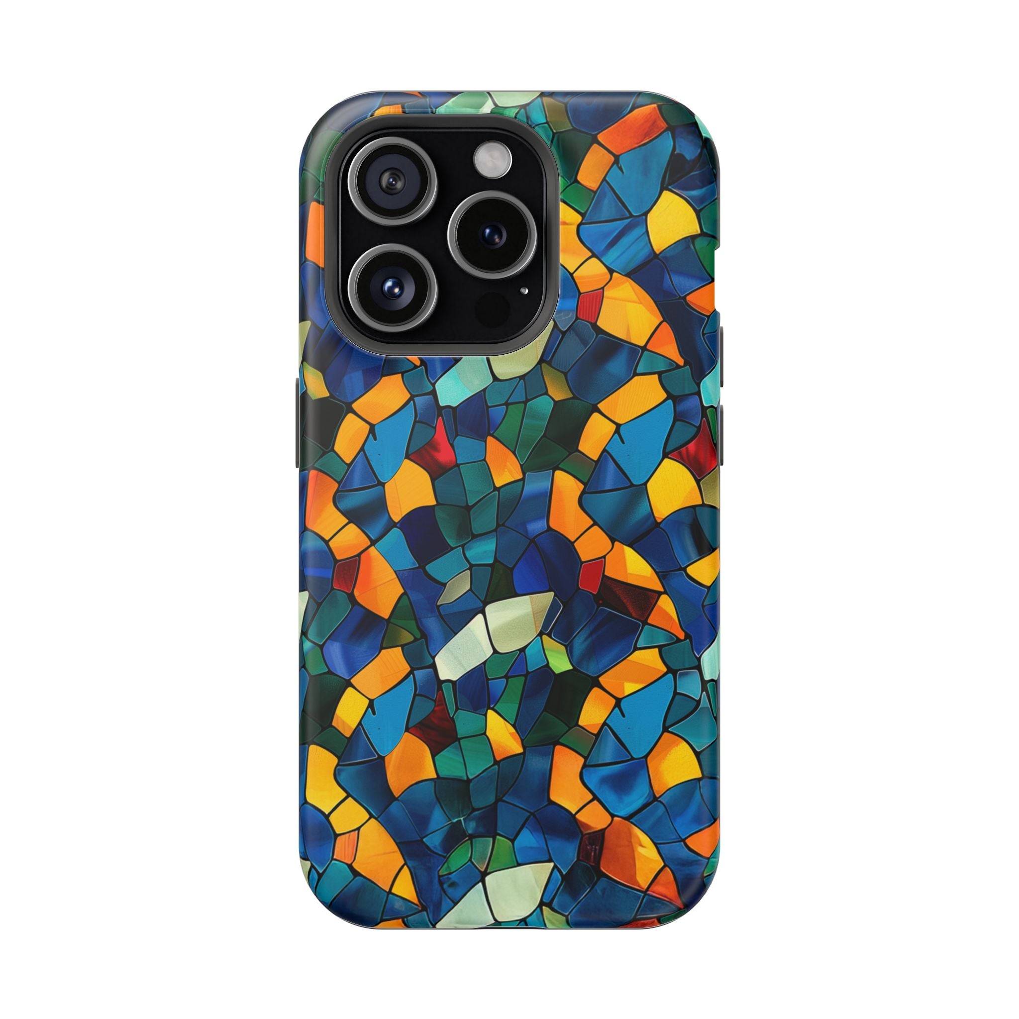 Stained Glass Mosaic Magnetic Impact Phone Case — Durable Protective Cover