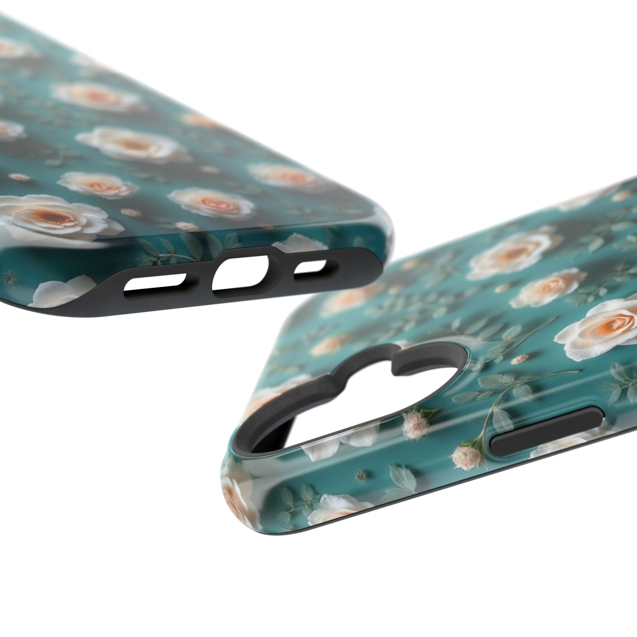 Floral Rose Pattern Magnetic Impact-Resistant Phone Case