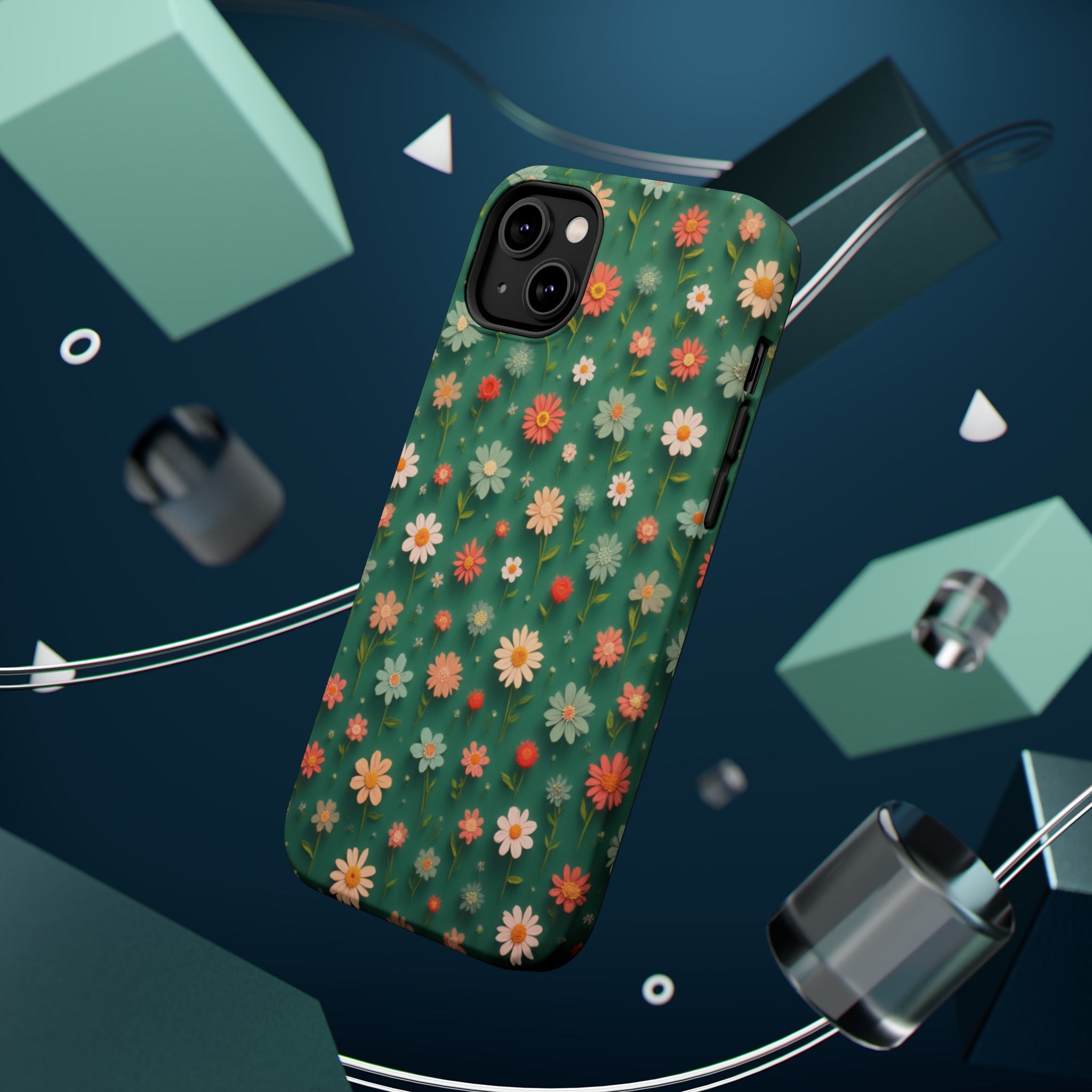 Floral Daisy Magnetic Impact-Resistant Phone Case