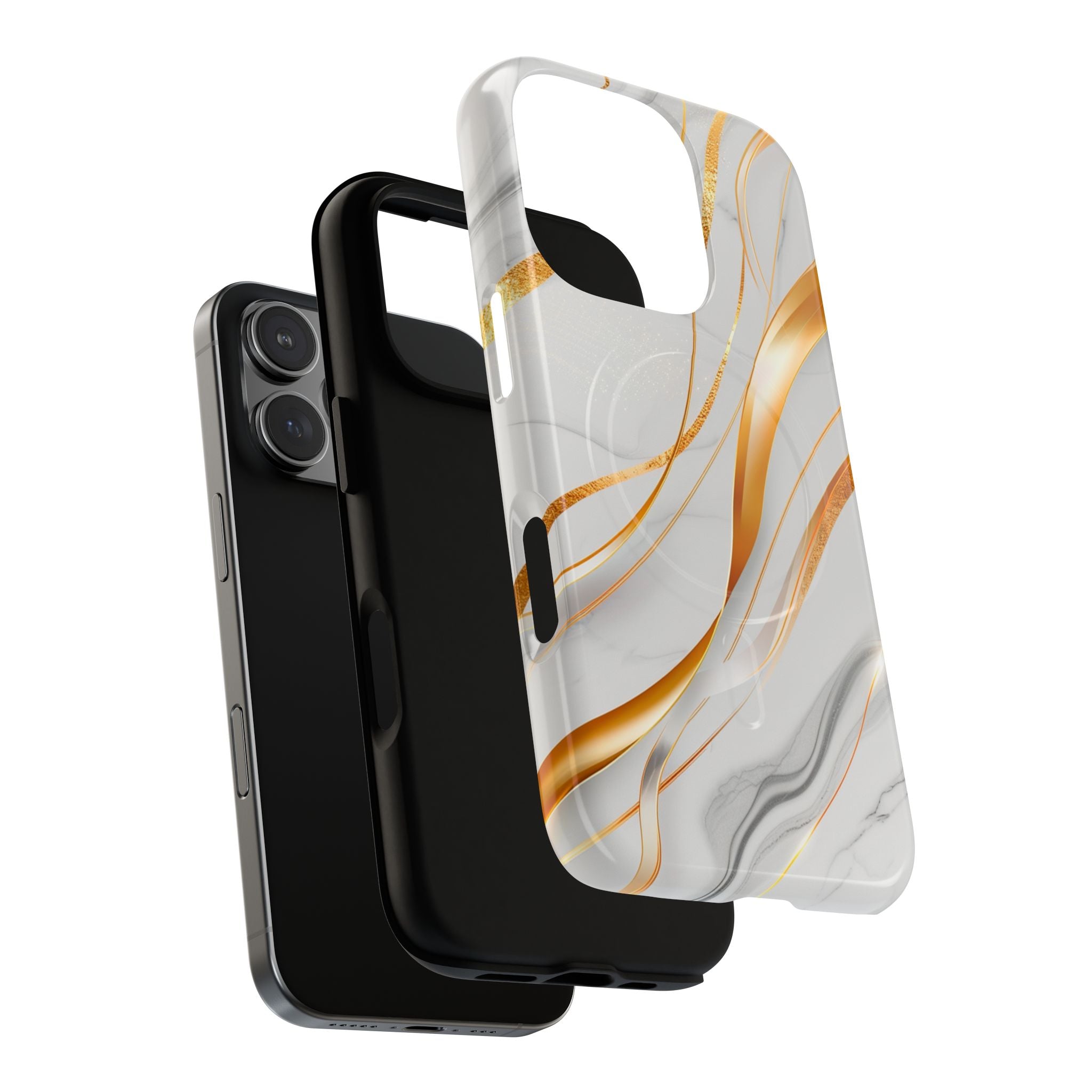 Marble Gold Wave Tough Magnetic Phone Case