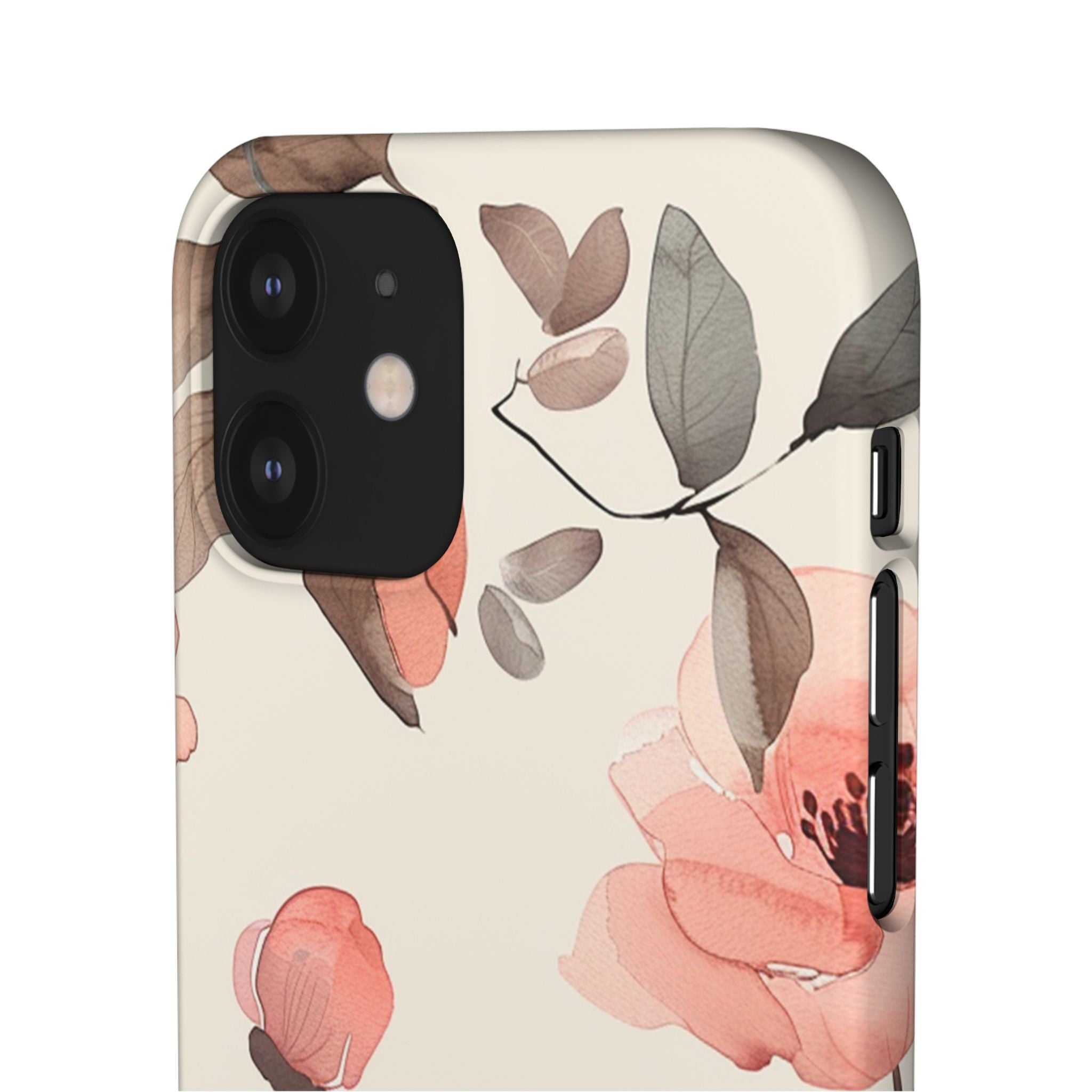 Floral Snap Phone Case — Blush Watercolor Poppies