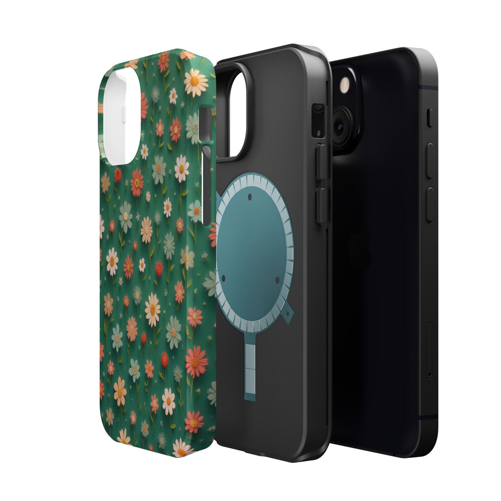 Floral Daisy Magnetic Impact-Resistant Phone Case