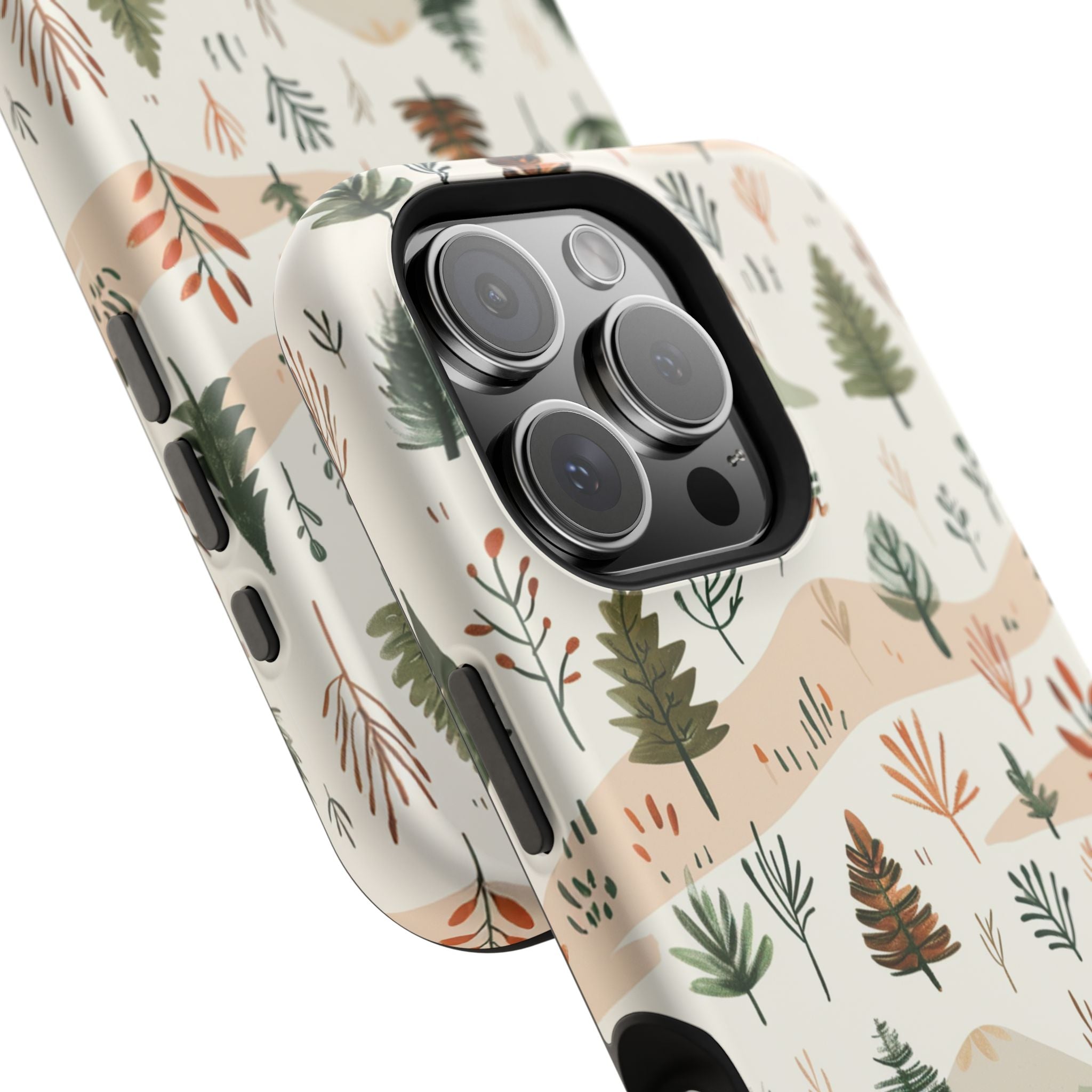 Magnetic Impact-Resistant Phone Case — Woodland Trees Pattern