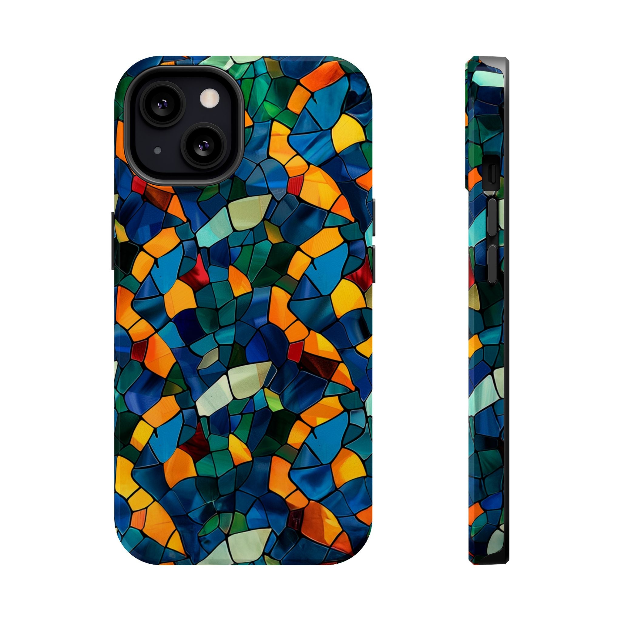 Stained Glass Mosaic Magnetic Impact Phone Case — Durable Protective Cover