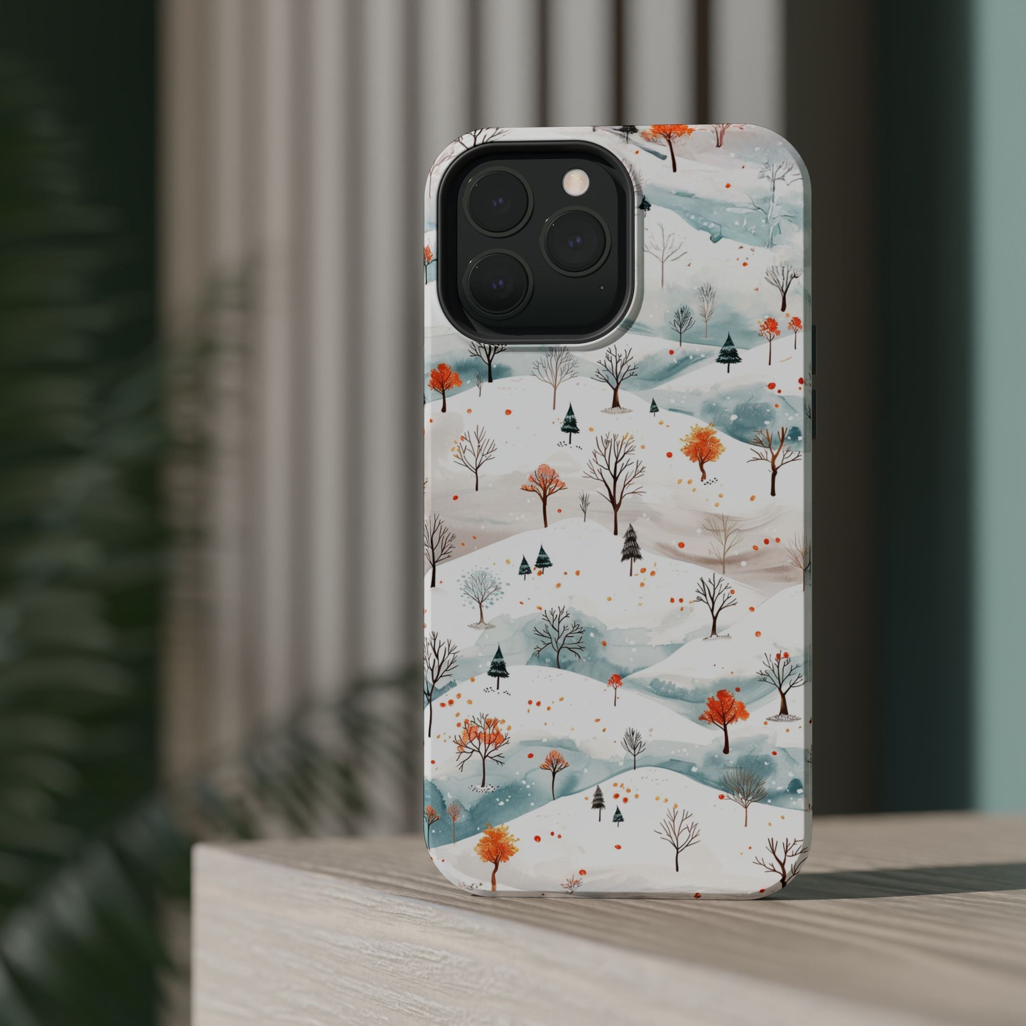 Winter Woodland Magnetic Phone Case — Impact-Resistant MagSafe-Compatible