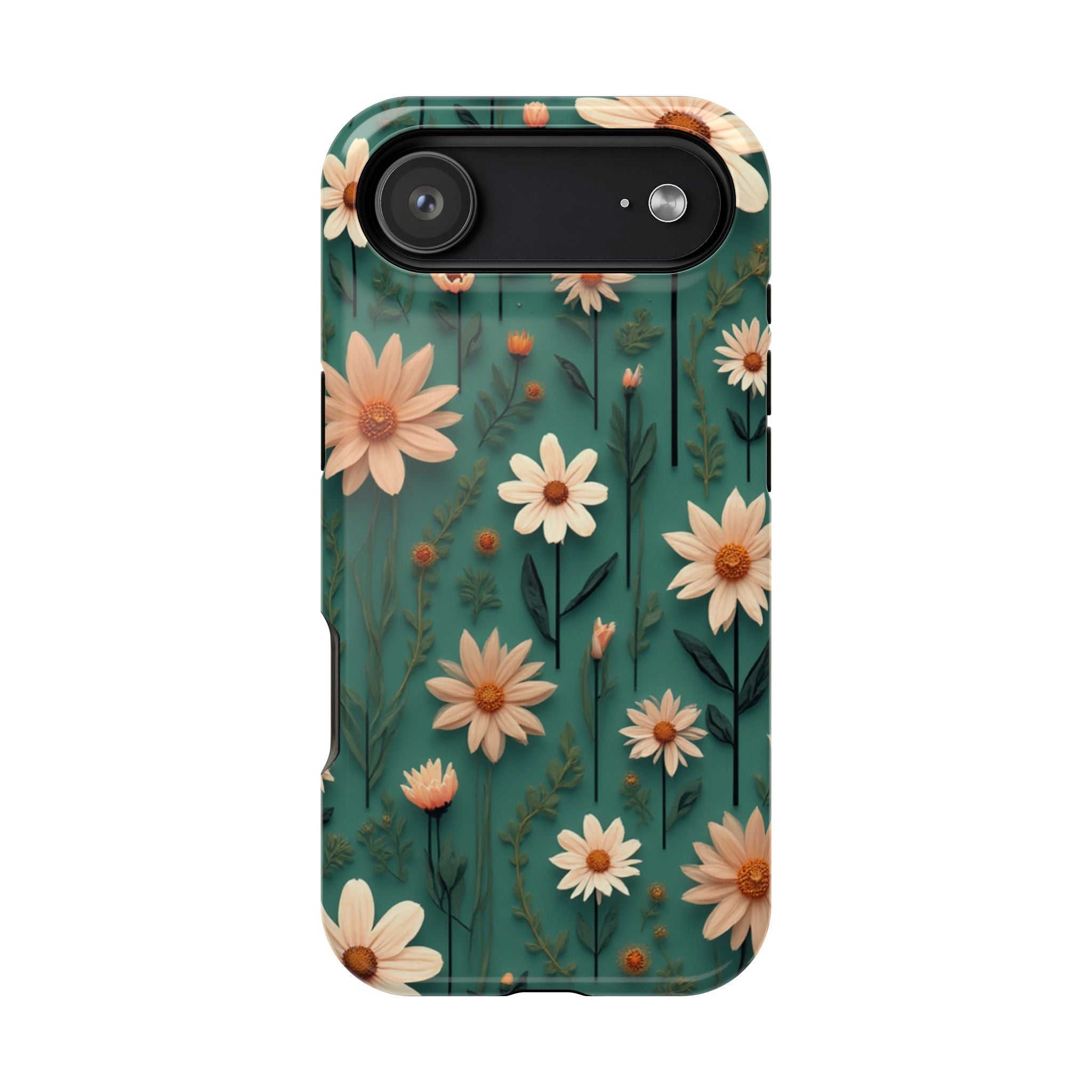 Floral Daisy Magnetic Impact-Resistant Phone Case