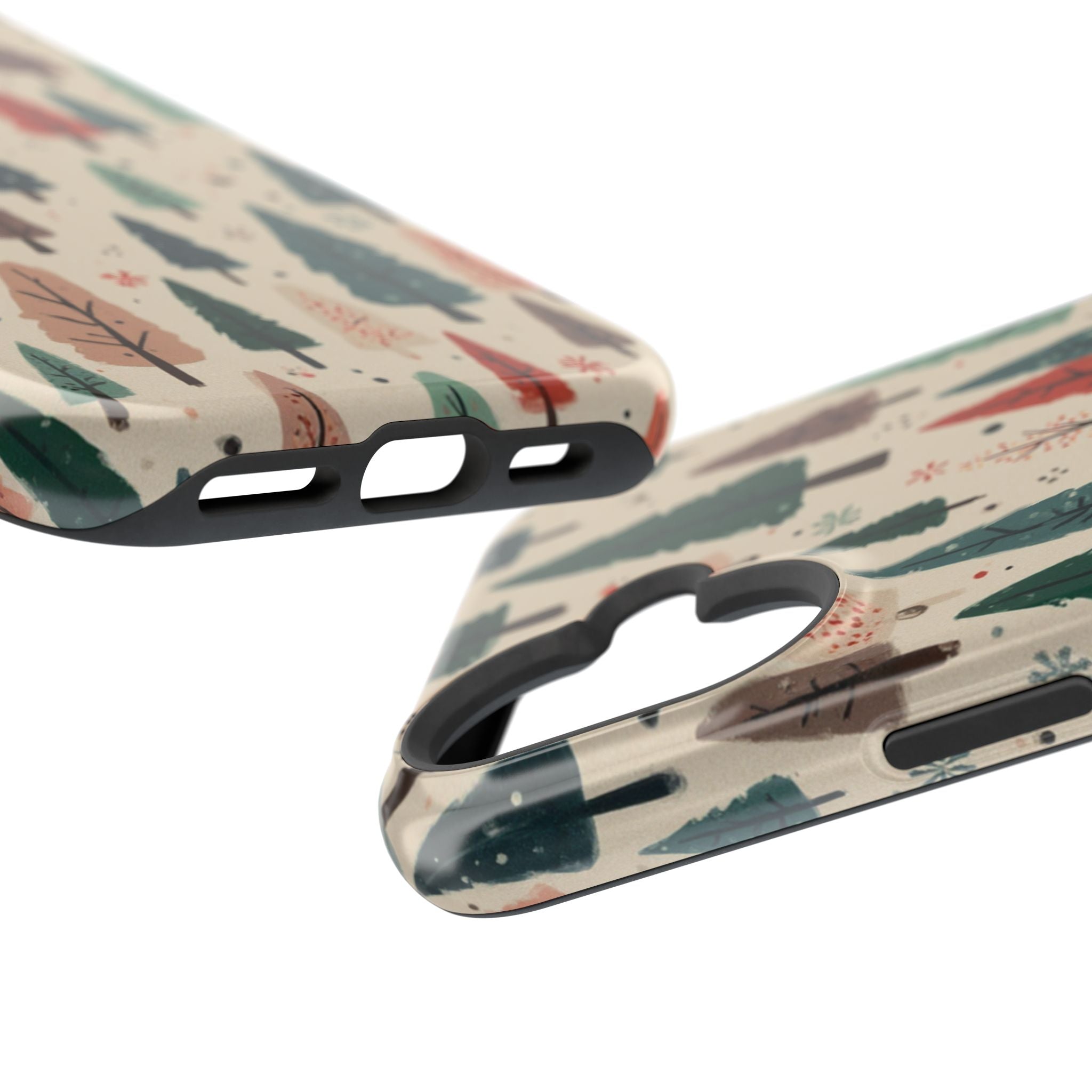 Forest Pattern Magnetic Impact-Resistant Phone Case — Winter Tree Design