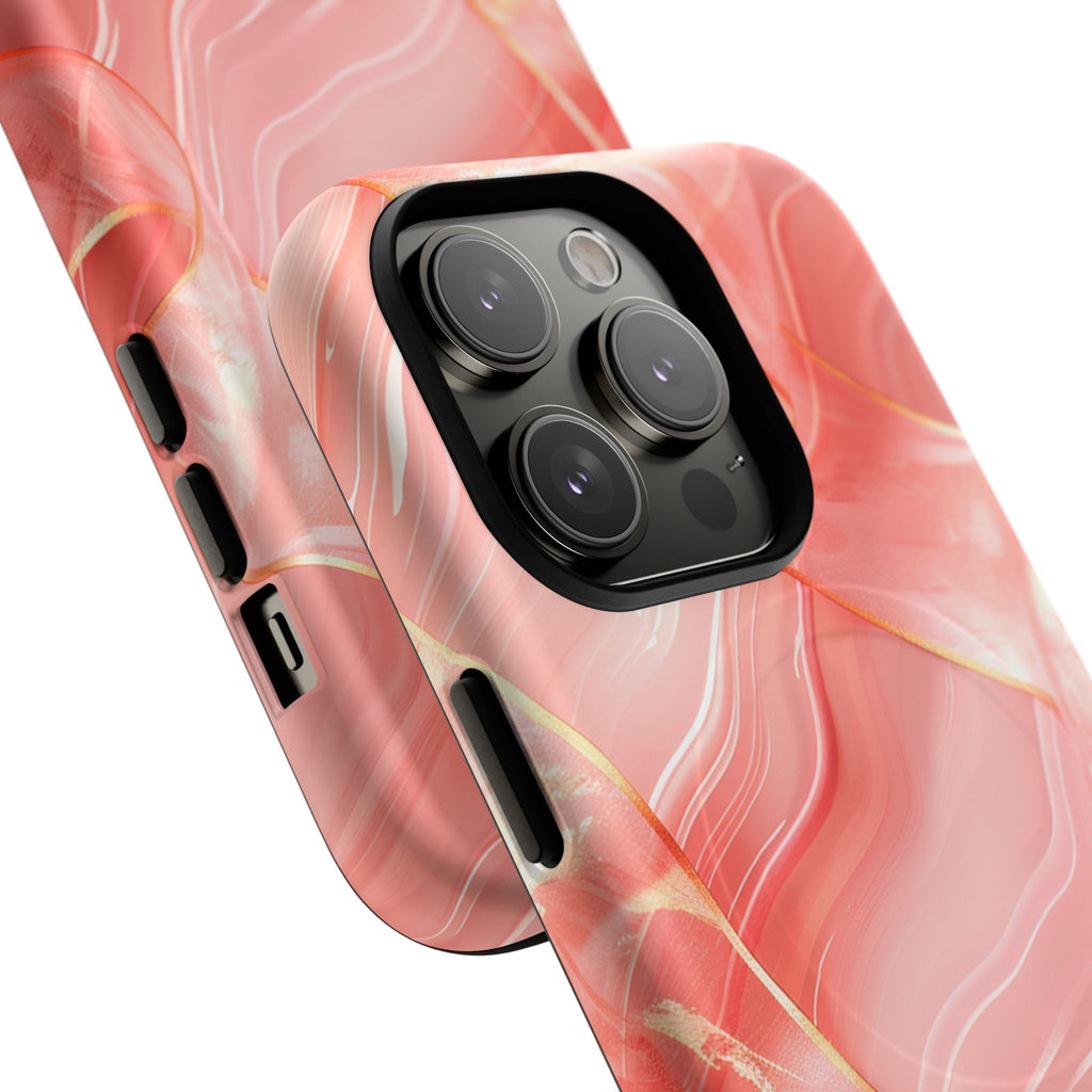Pink Marble Magnetic Phone Case — Tough Protective iPhone Cover