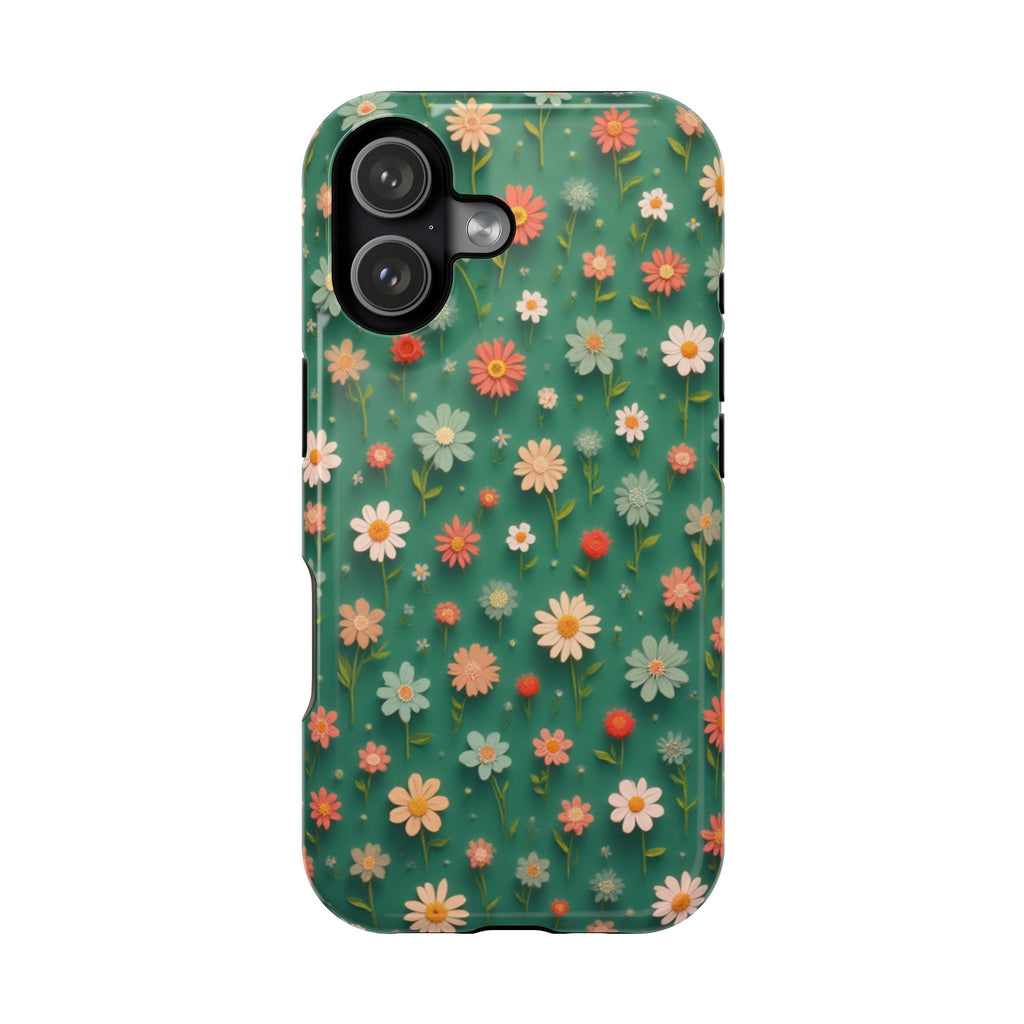 Floral Daisy Magnetic Impact-Resistant Phone Case