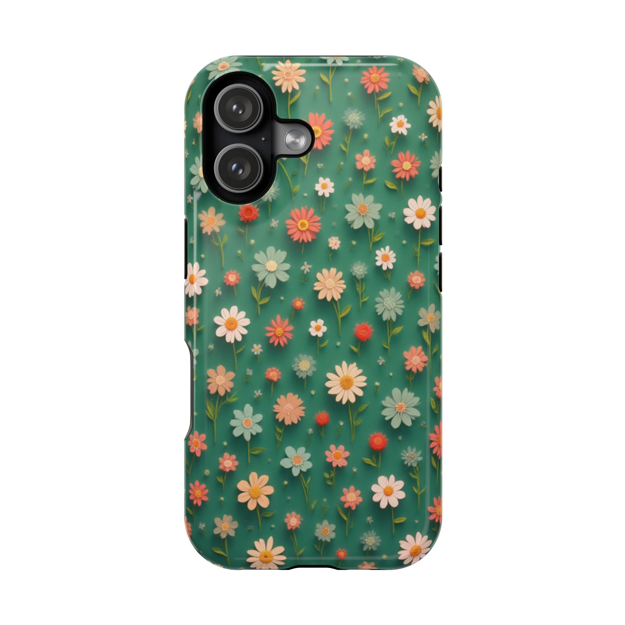Floral Daisy Magnetic Impact-Resistant Phone Case