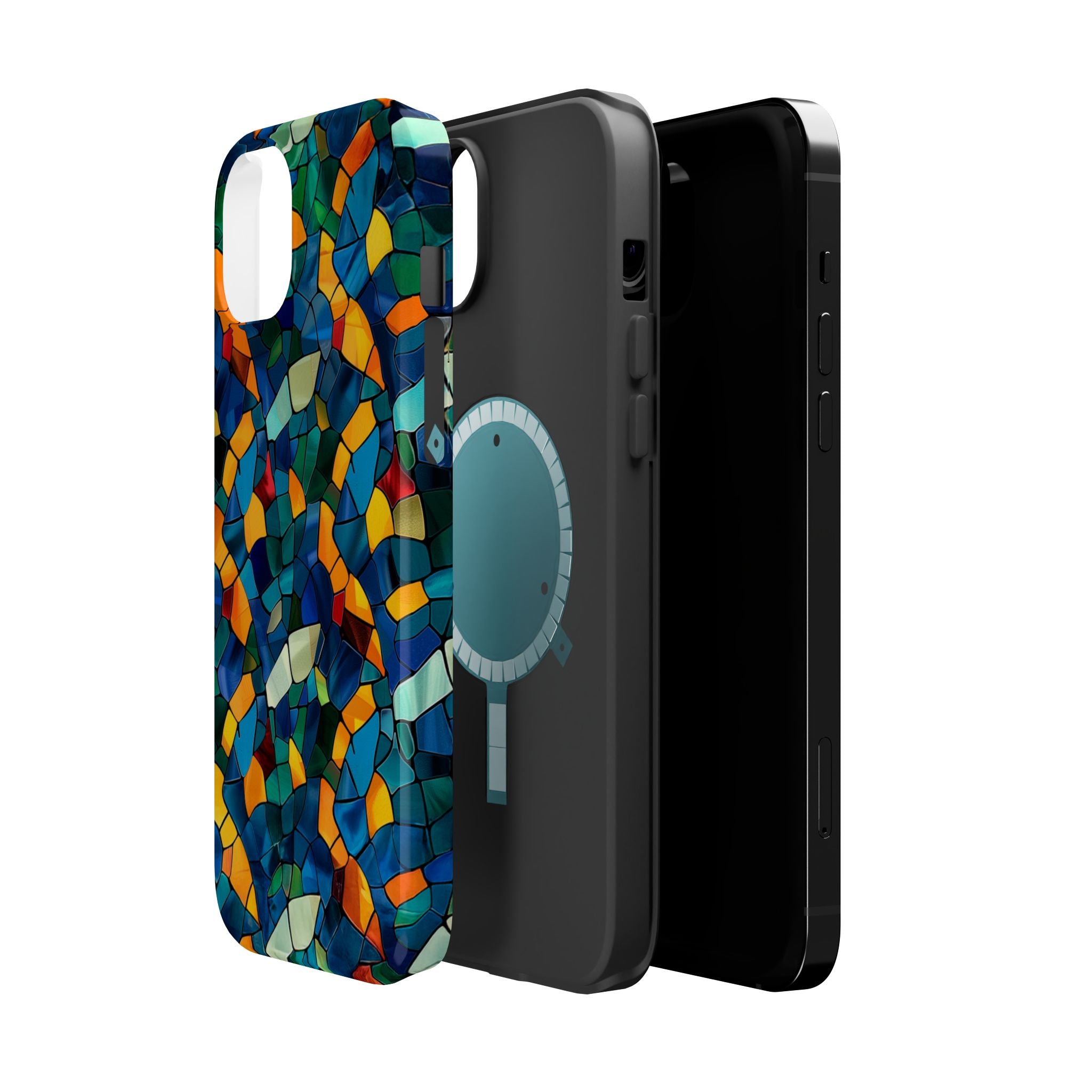 Stained Glass Mosaic Magnetic Impact Phone Case — Durable Protective Cover
