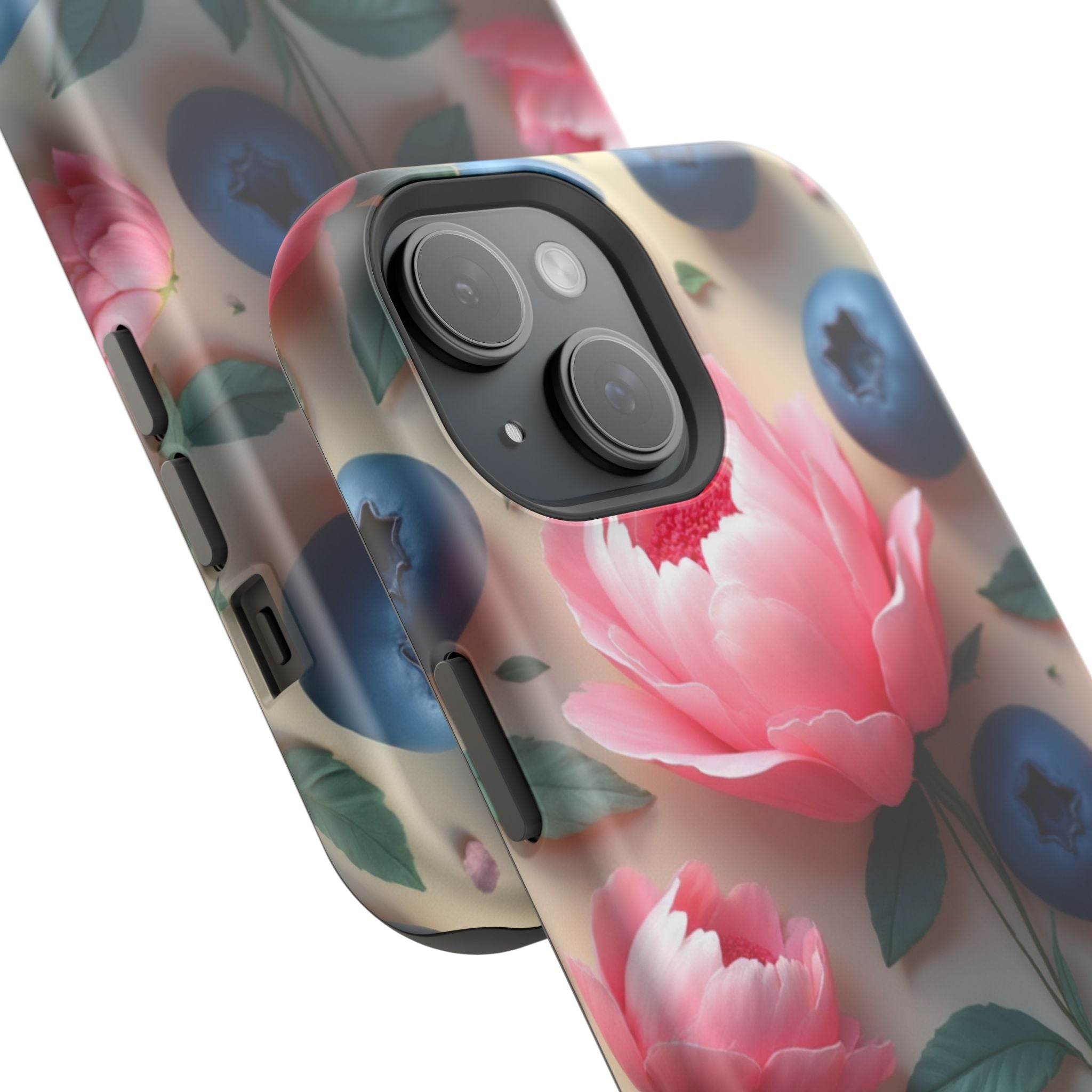 Floral Blueberry Phone Case — Magnetic Impact-Resistant