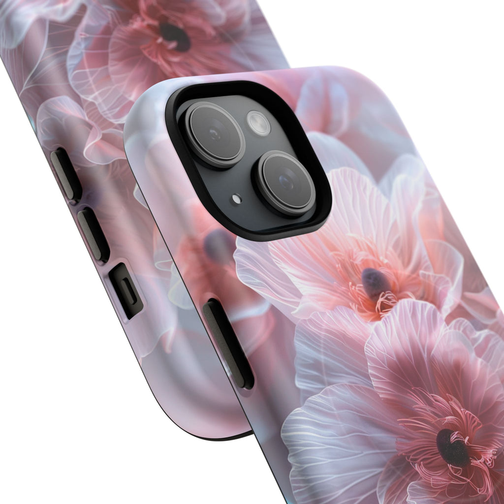 Floral Dream Tough Magnetic Phone Case — Pink Soft Petal Design