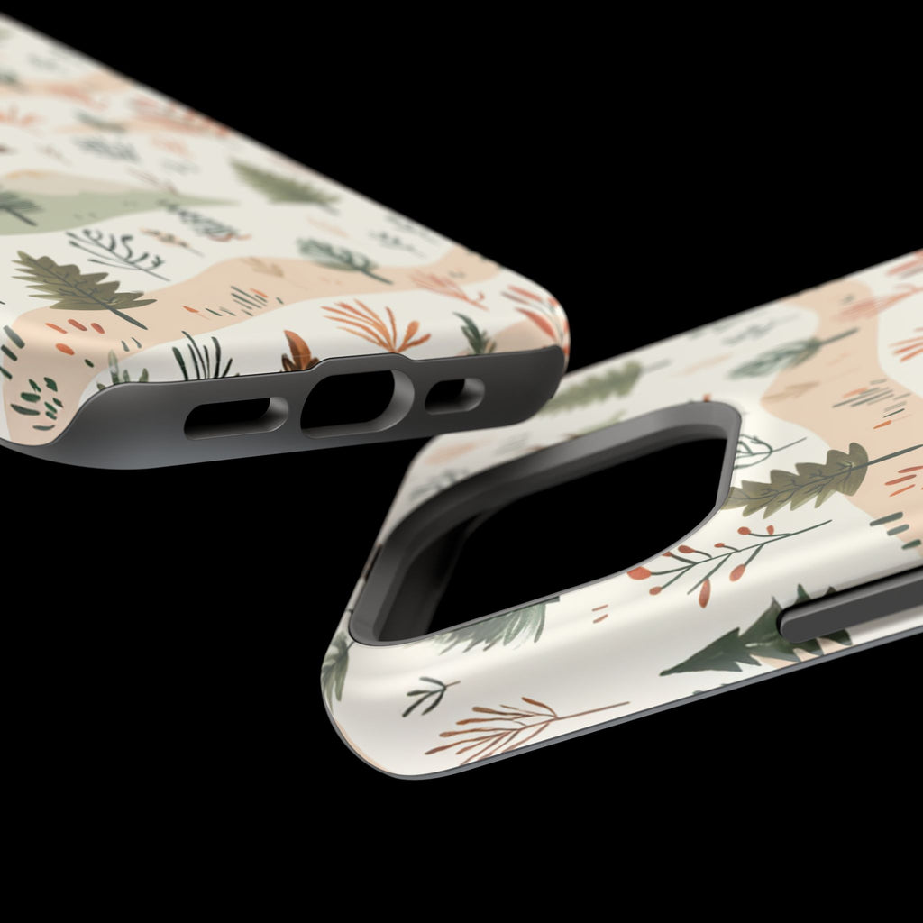 Magnetic Impact-Resistant Phone Case — Woodland Trees Pattern