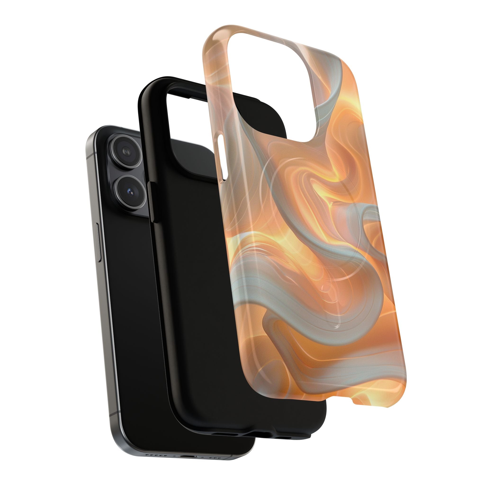 Marbled Amber Swirl Tough Magnetic Case