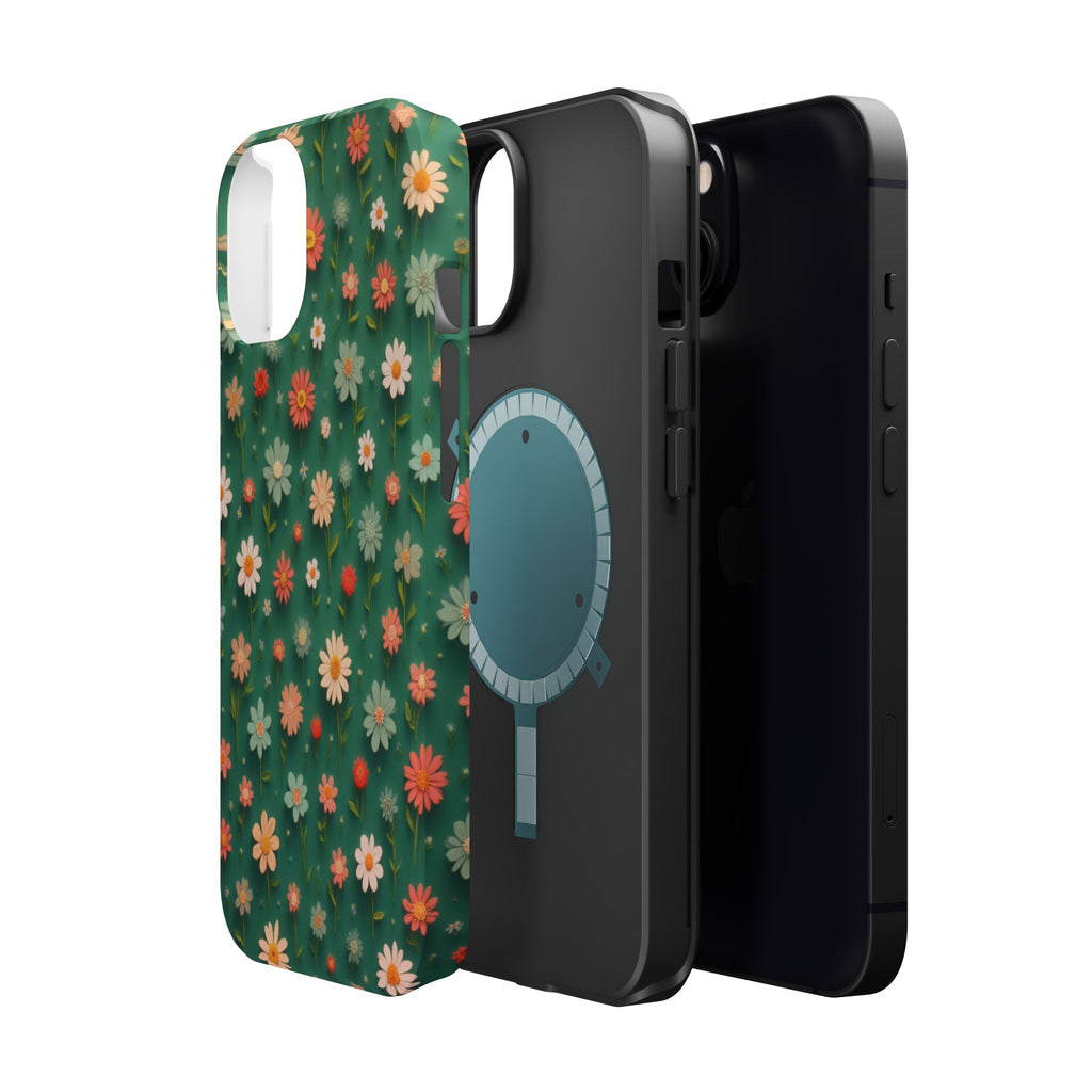 Floral Daisy Magnetic Impact-Resistant Phone Case