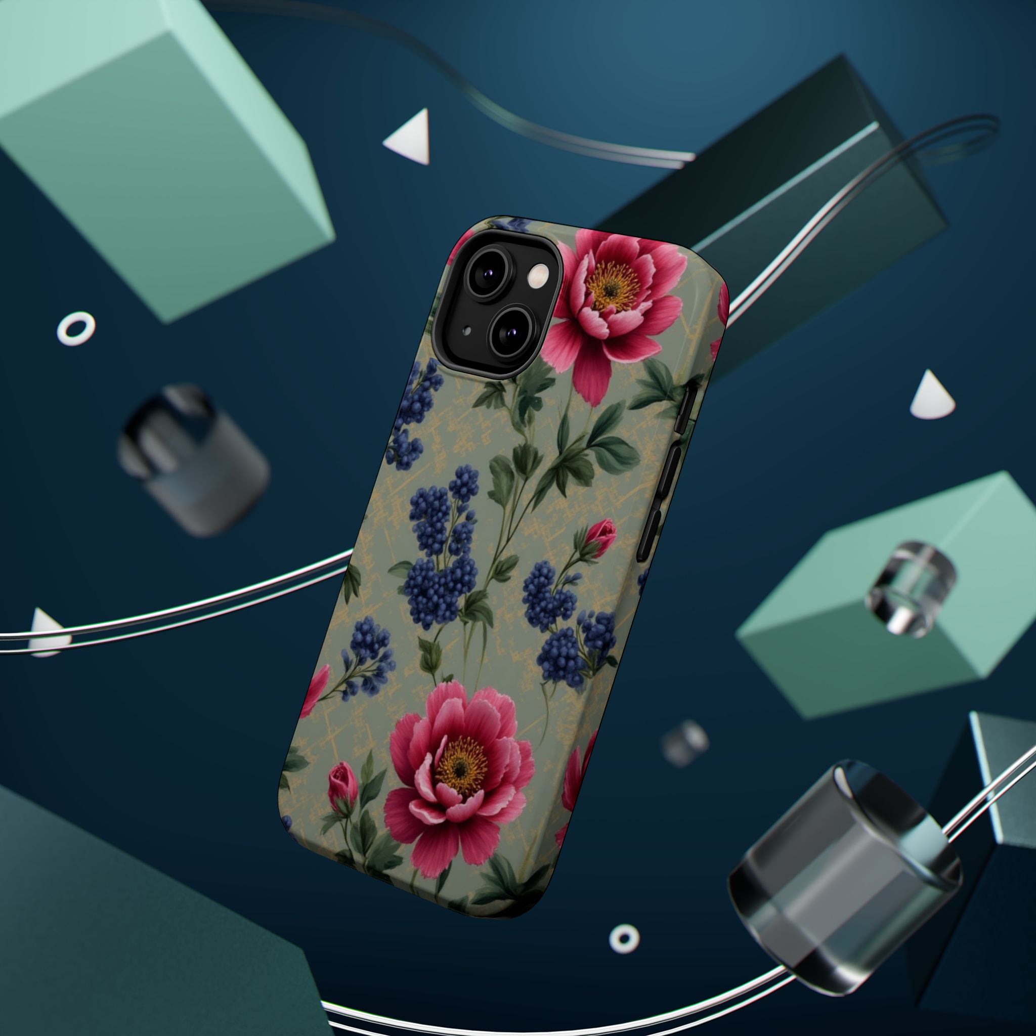 Floral Vintage Magnetic Impact-Resistant Phone Case