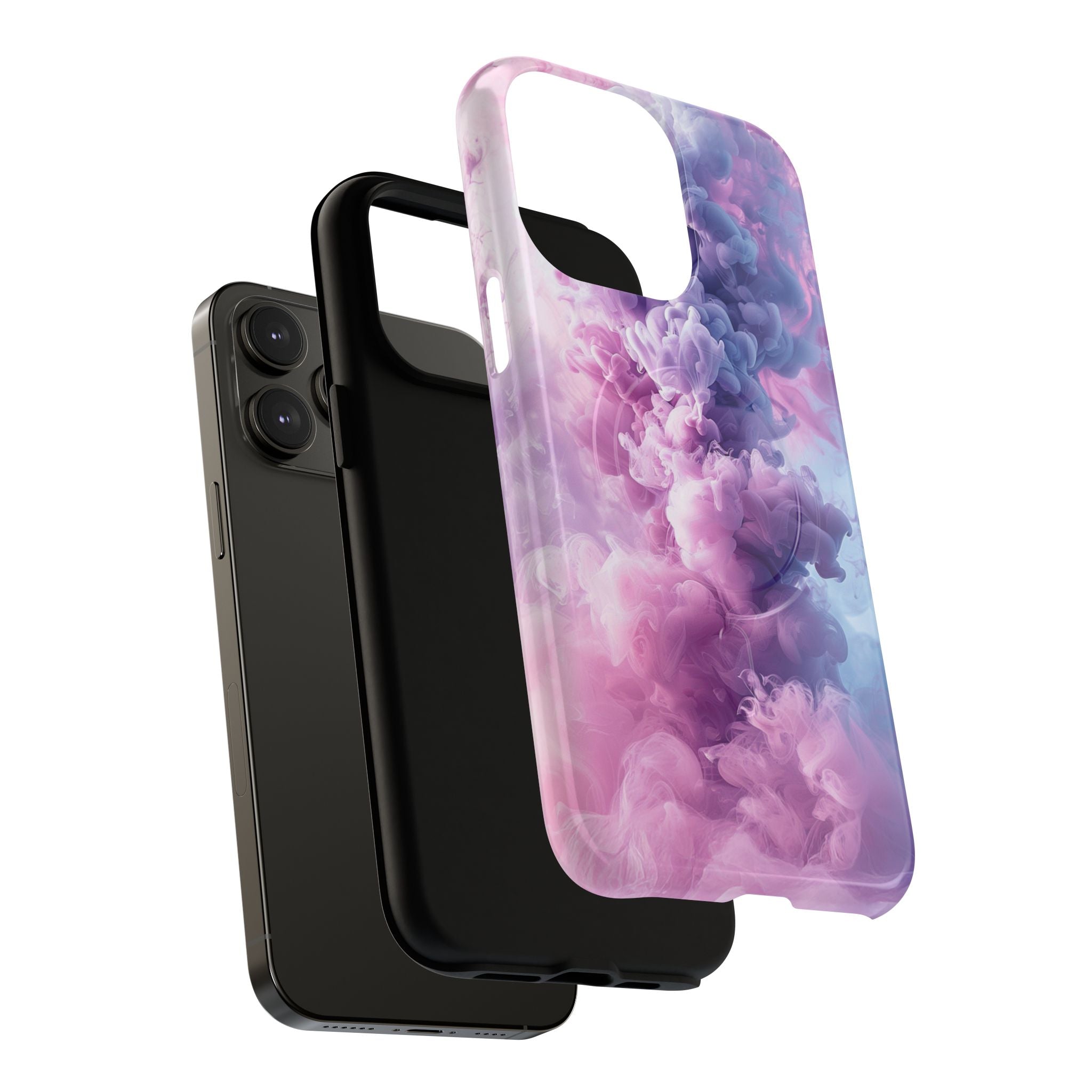 Magnetic Tough Phone Case — Pink & Purple Cloud Smoke Design