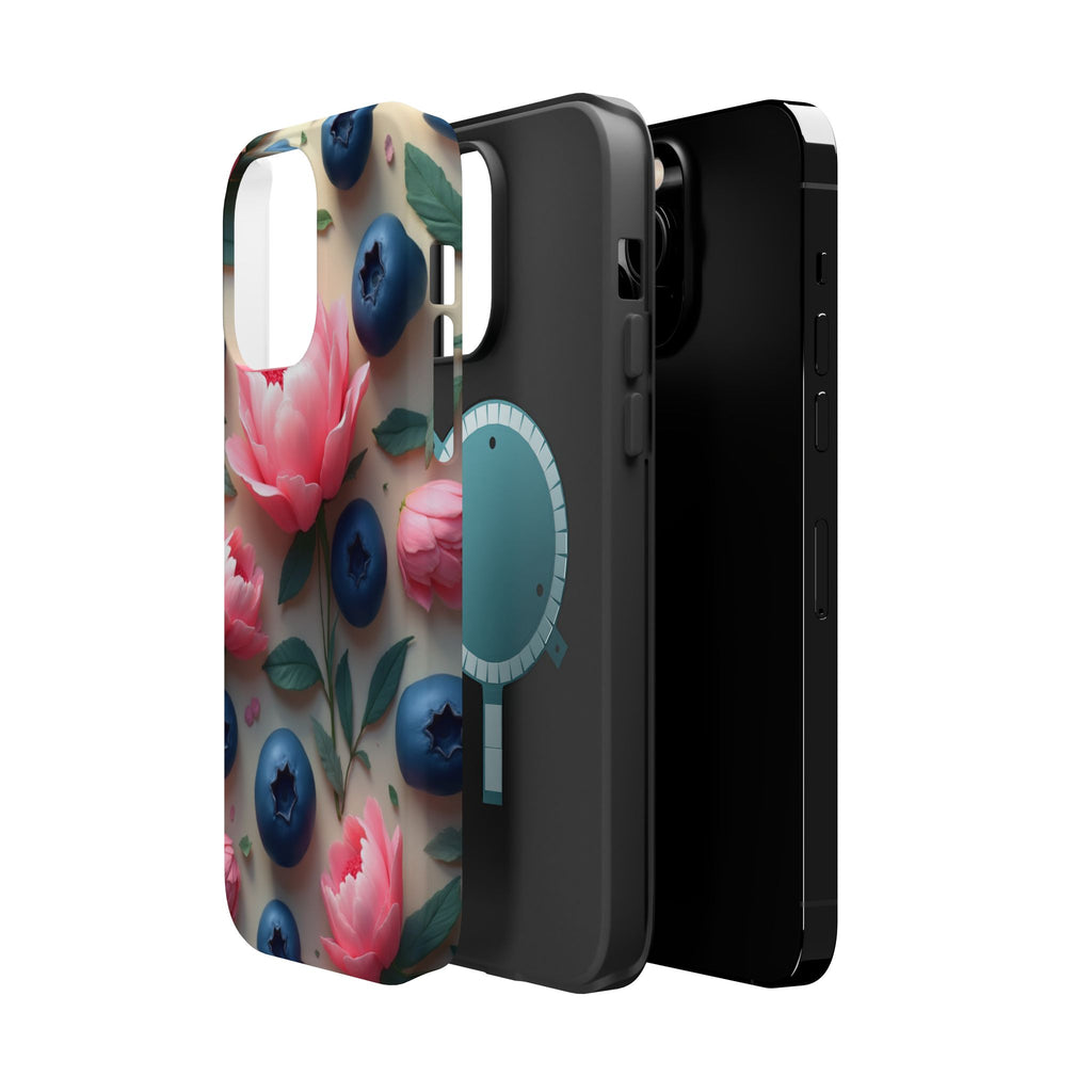 Floral Blueberry Phone Case — Magnetic Impact-Resistant