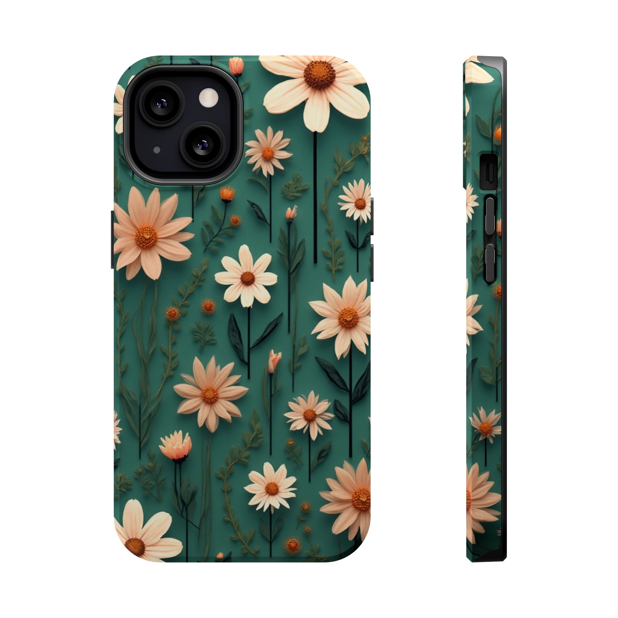 Floral Daisy Magnetic Impact-Resistant Phone Case