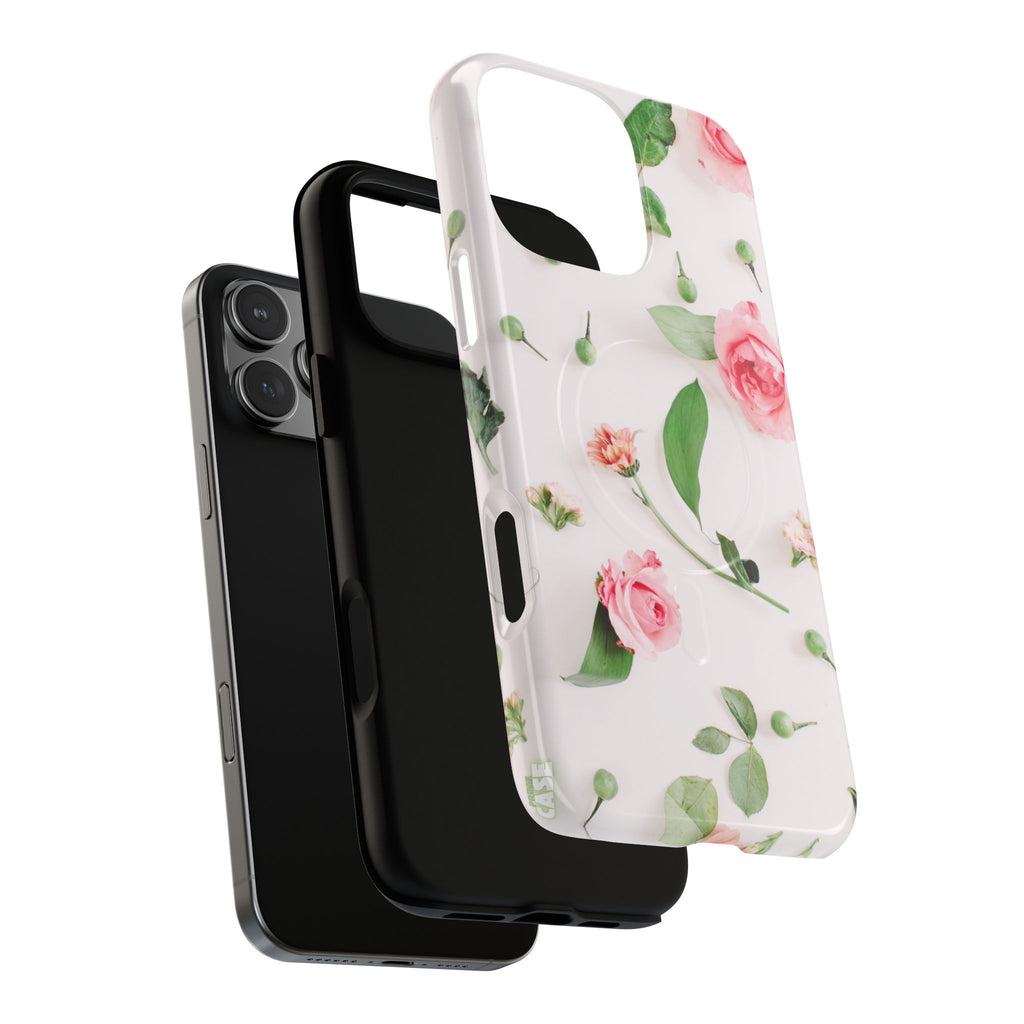 Floral Rose Tough Magnetic Phone Case