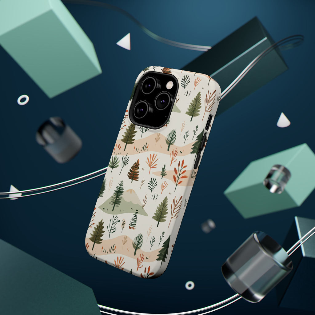 Magnetic Impact-Resistant Phone Case — Woodland Trees Pattern