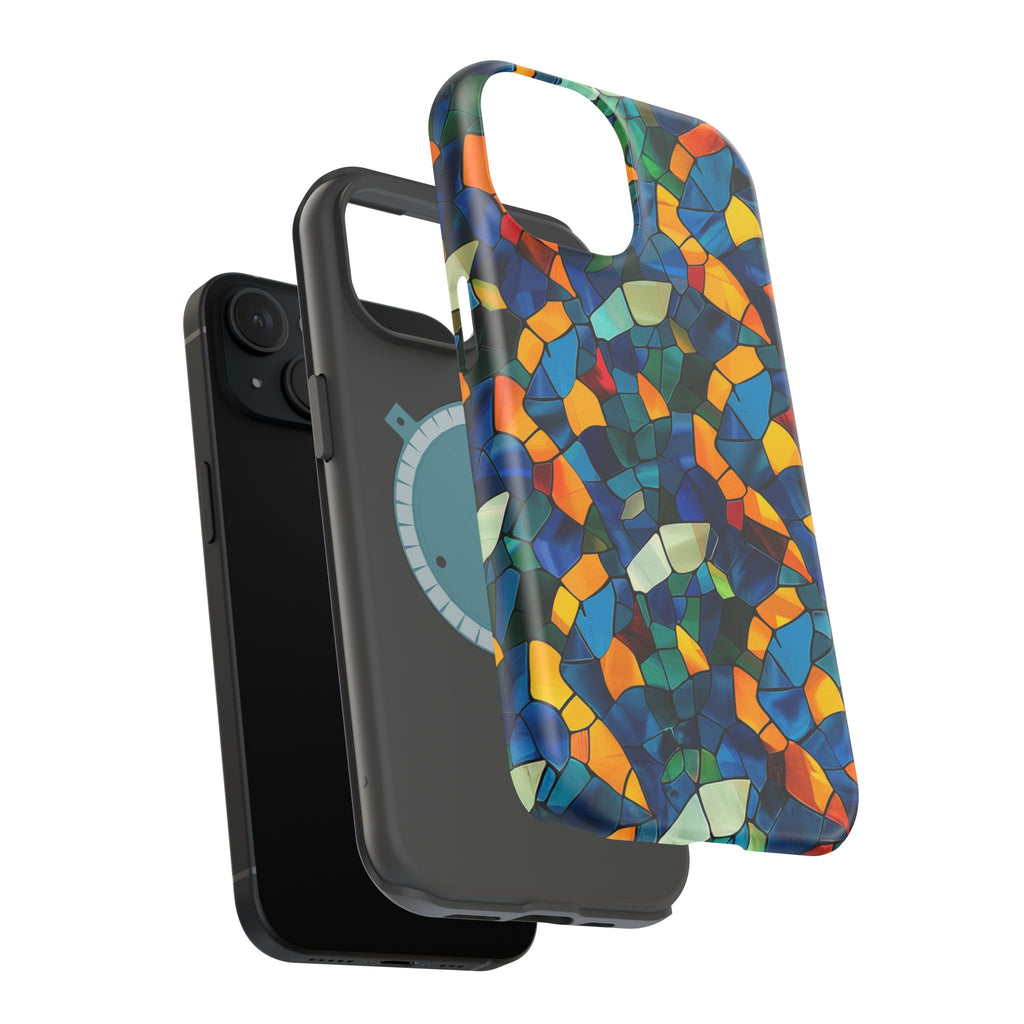 Stained Glass Mosaic Magnetic Impact Phone Case — Durable Protective Cover
