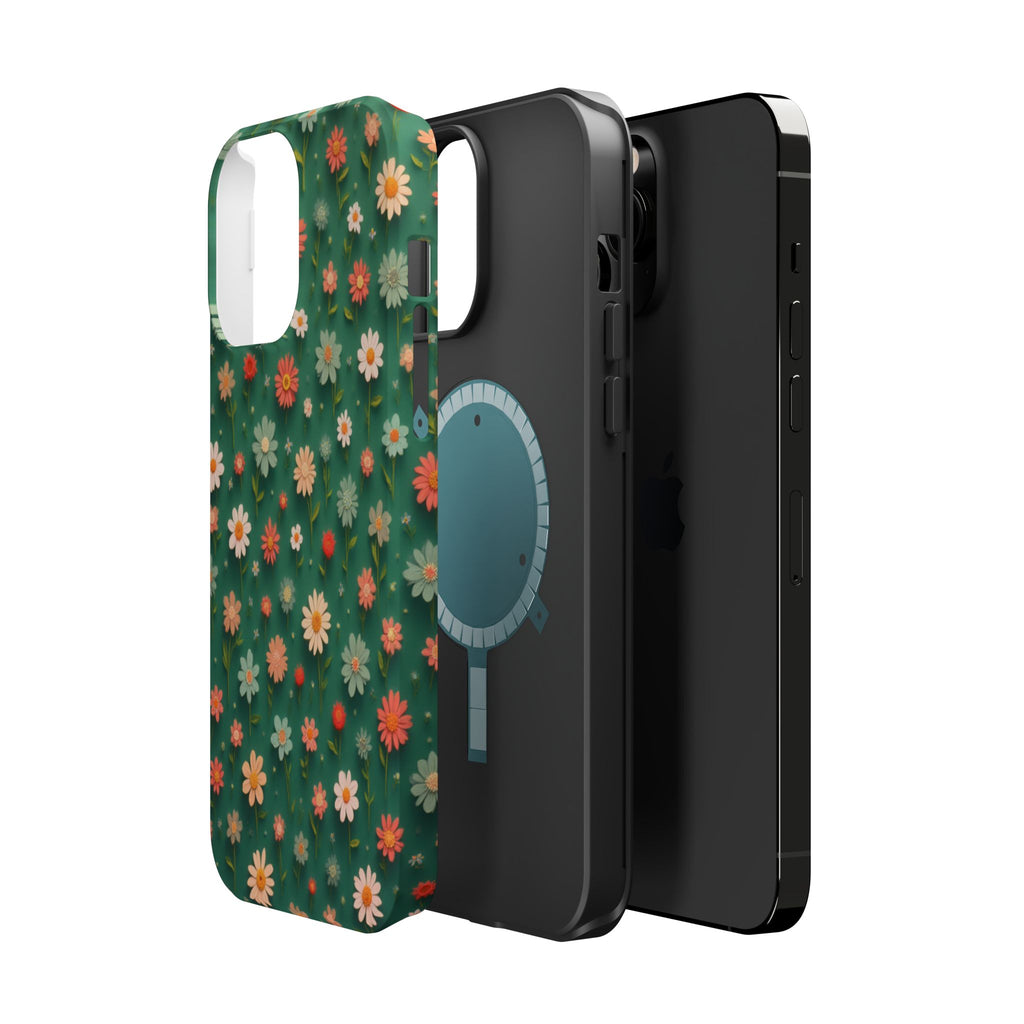 Floral Daisy Magnetic Impact-Resistant Phone Case