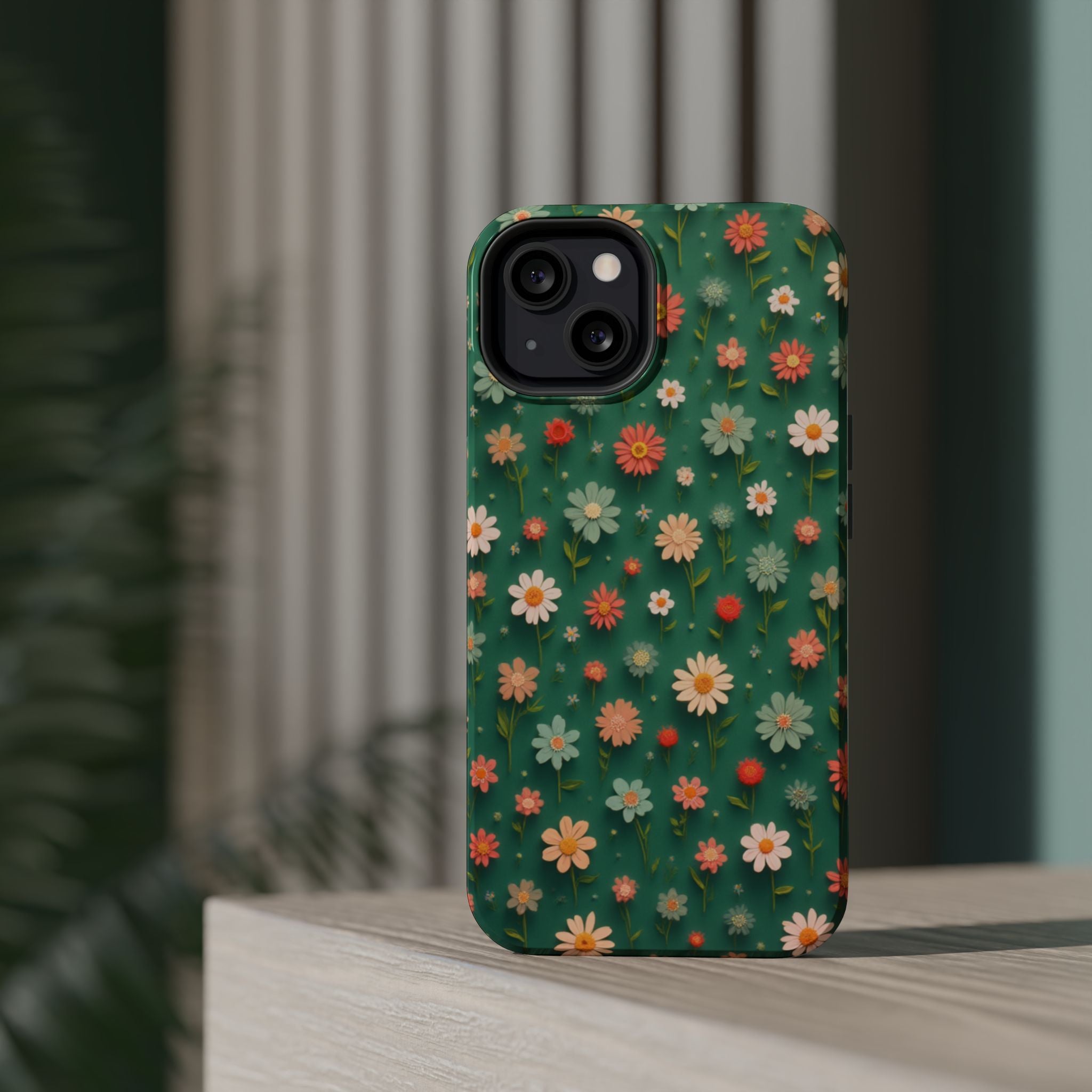 Floral Daisy Magnetic Impact-Resistant Phone Case