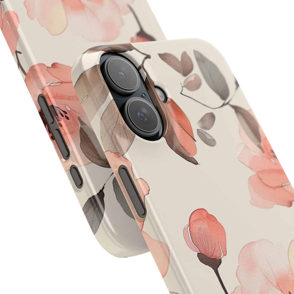 Floral Snap Phone Case — Blush Watercolor Poppies