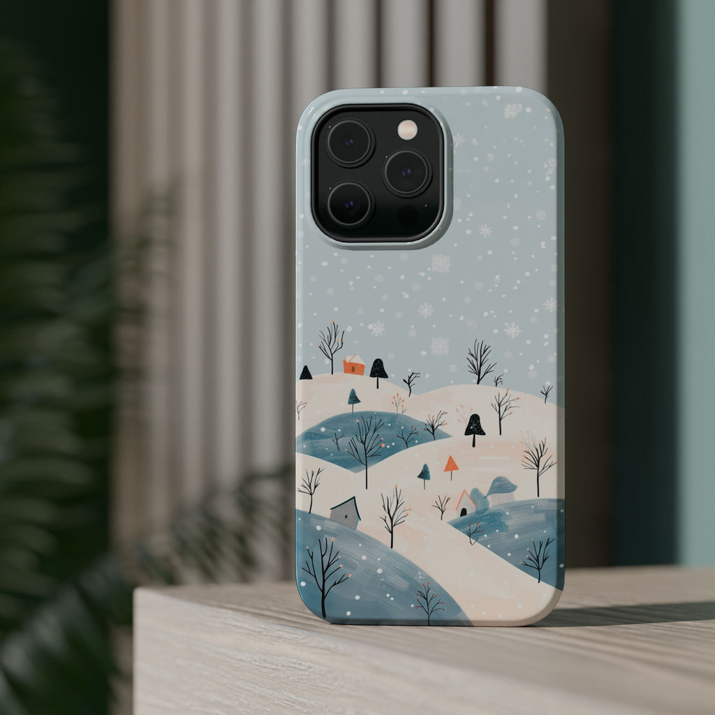 Winter Snowy Hills Magnetic Impact Phone Case — Cute Scenic Landscape iPhone Cover