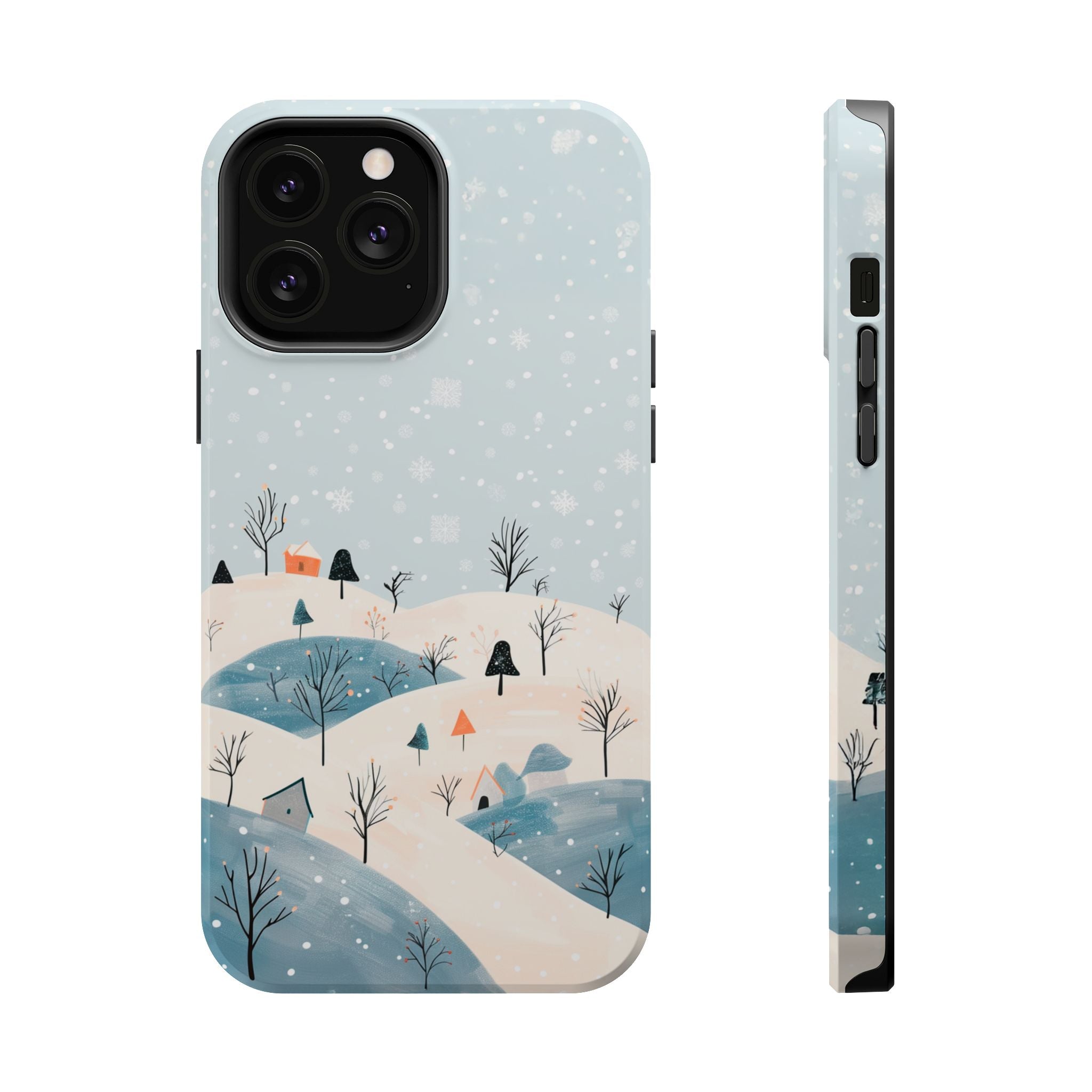 Winter Snowy Hills Magnetic Impact Phone Case — Cute Scenic Landscape iPhone Cover
