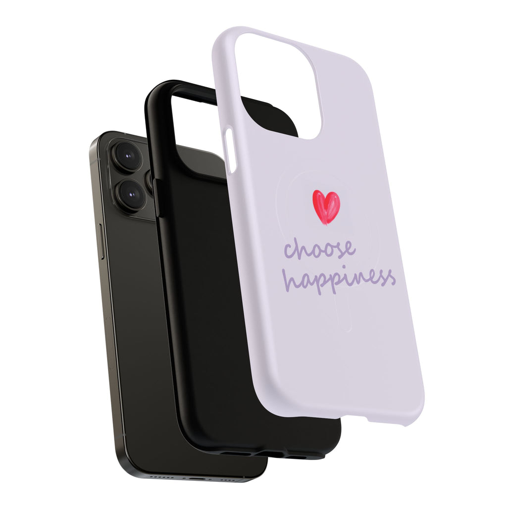 Tough Magnetic Case — "Choose Happiness" Heart Phone Cover
