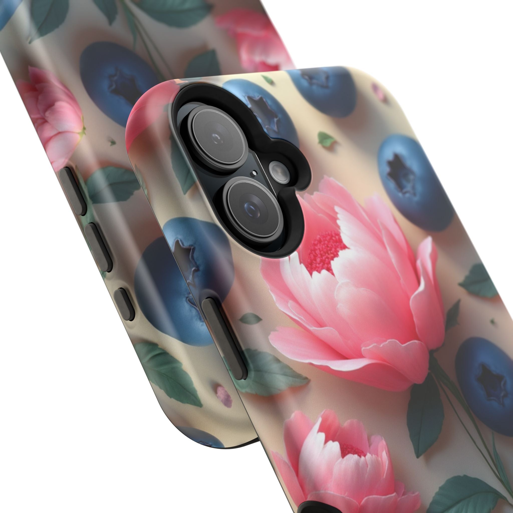 Floral Blueberry Phone Case — Magnetic Impact-Resistant