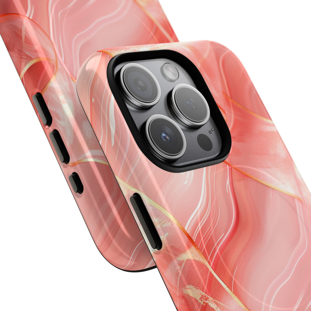 Pink Marble Magnetic Phone Case — Tough Protective iPhone Cover