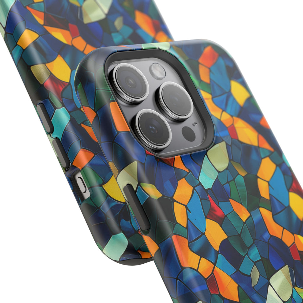 Stained Glass Mosaic Magnetic Impact Phone Case — Durable Protective Cover