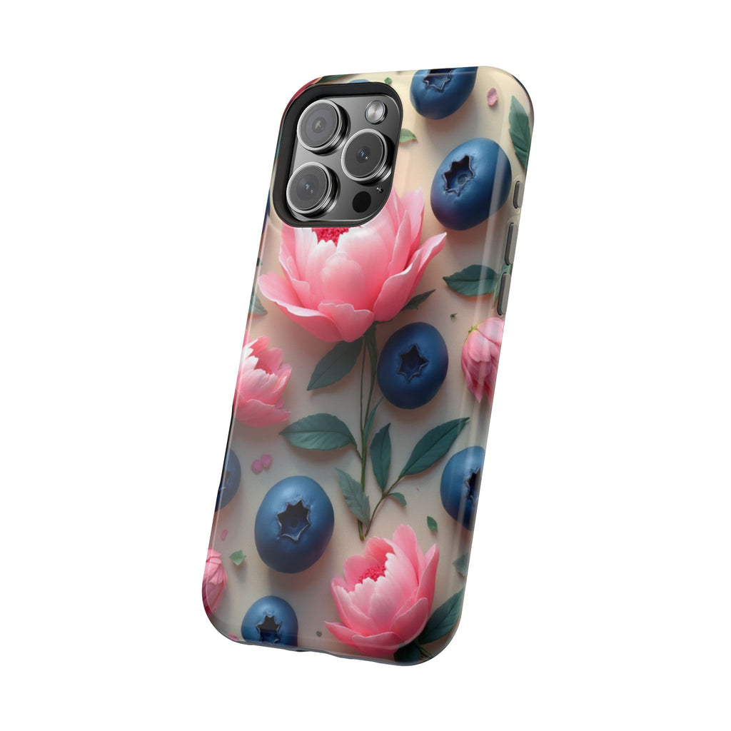 Floral Blueberry Phone Case — Magnetic Impact-Resistant